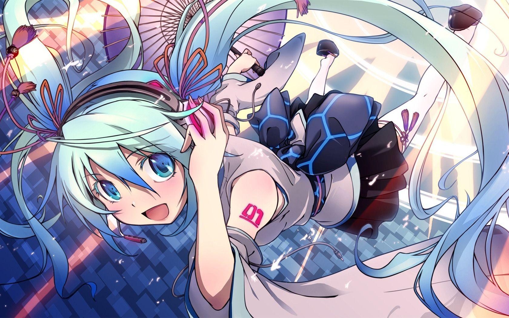 Free HD Anime Girl Headphone Music Wallpaper Download