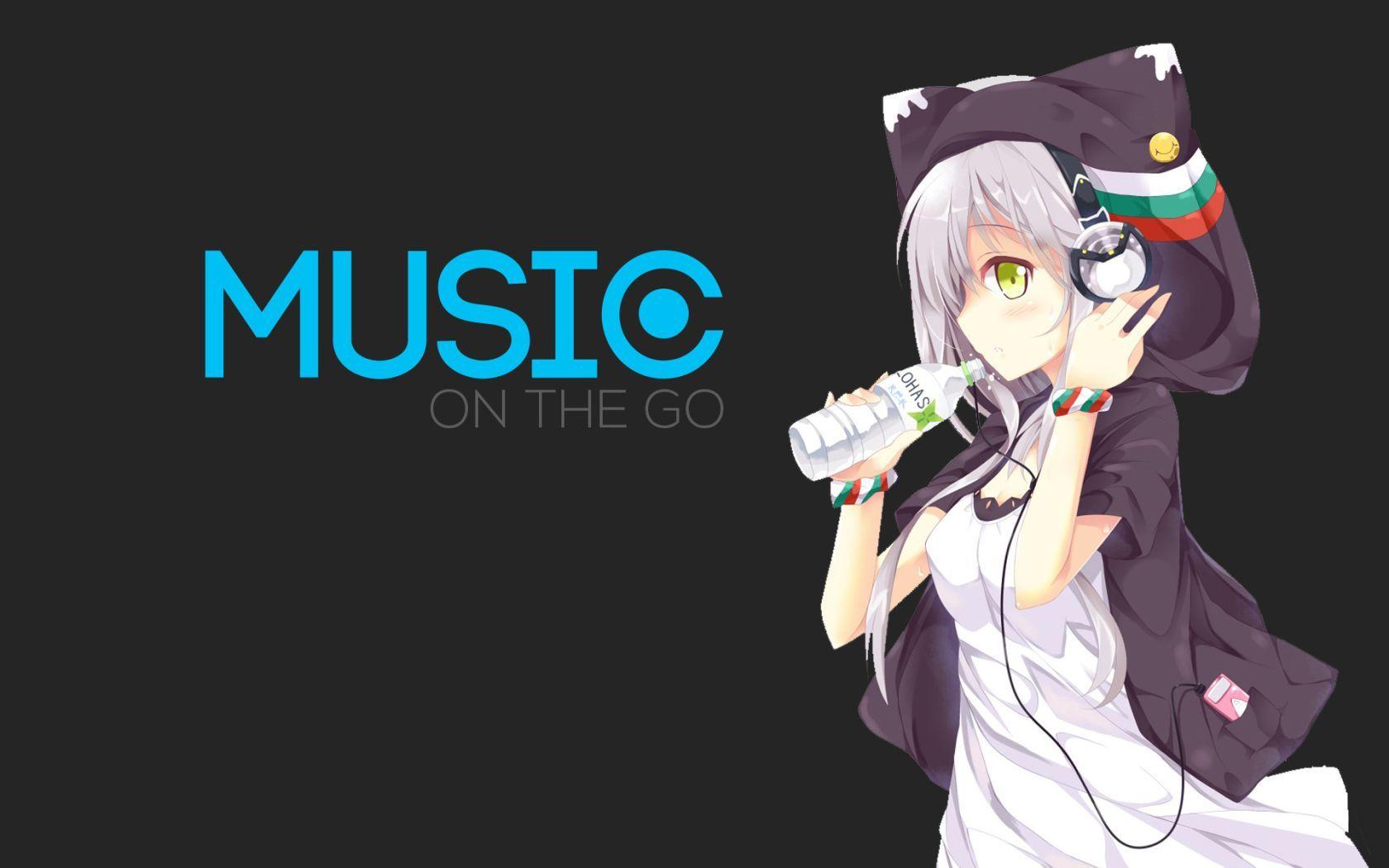 Piccit Neko Headphone Girl. Anime, Girl with headphones