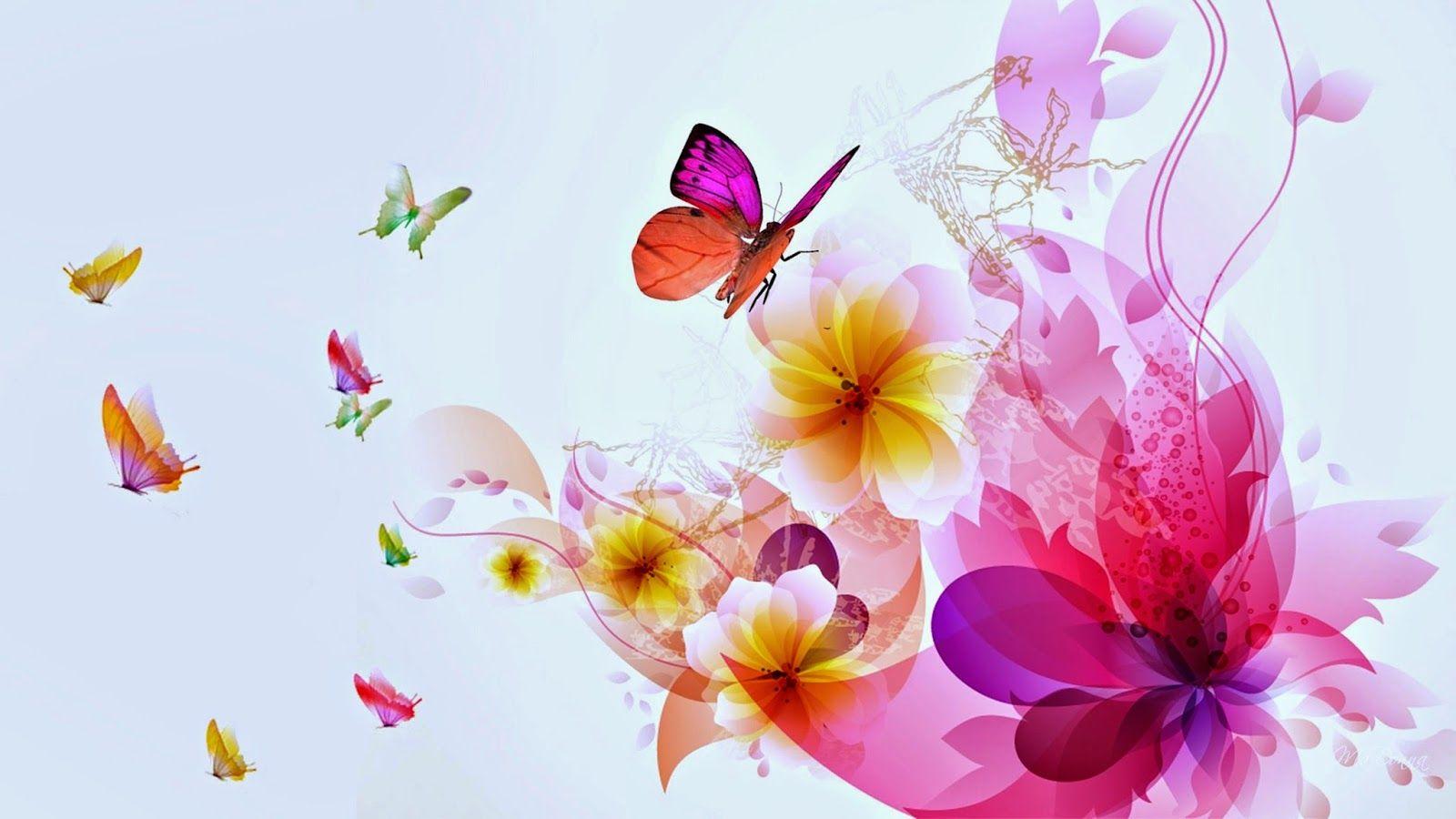 Colorful Butterfly designs background for desktop Abstract HD wallpaper