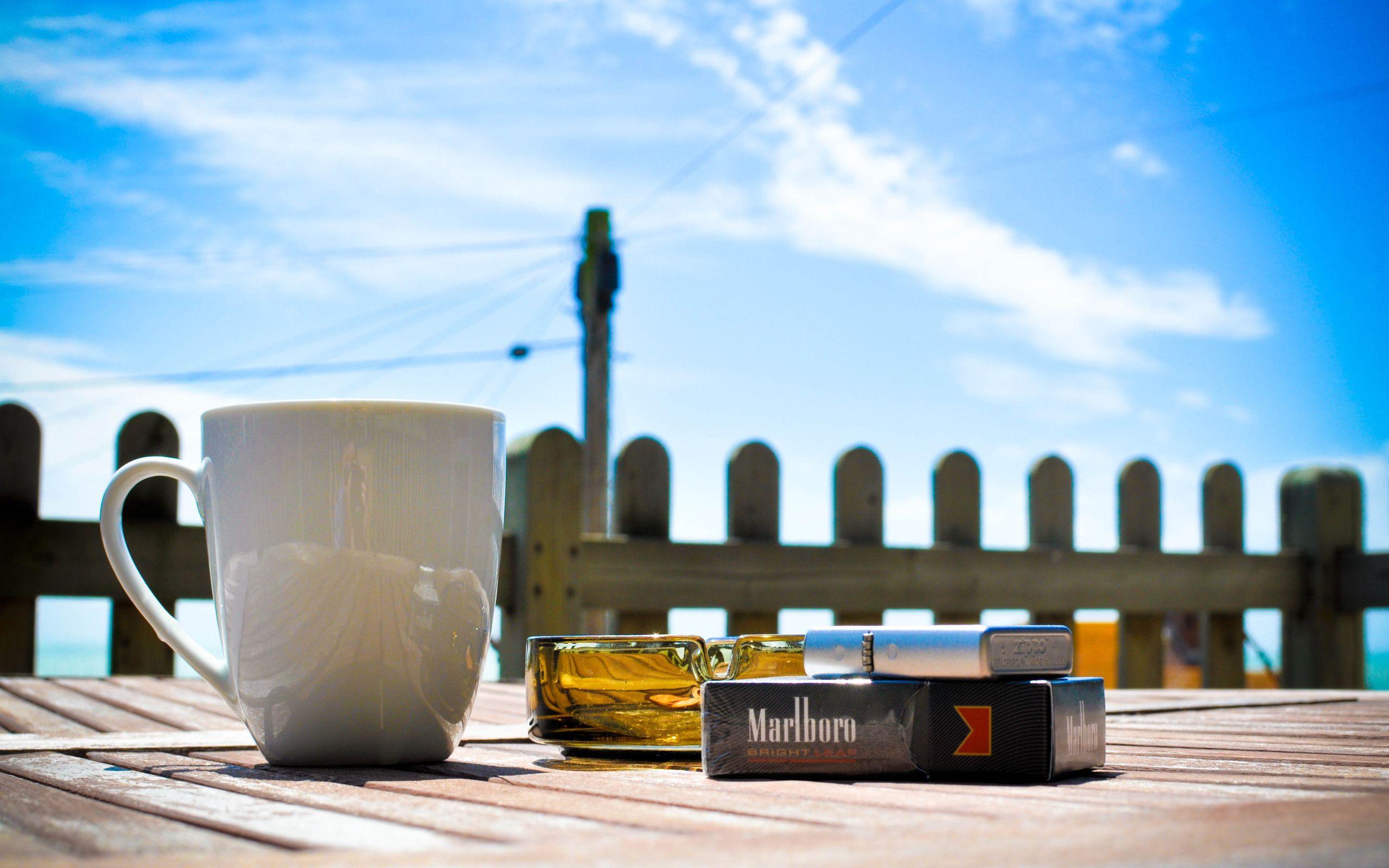 Cigarette, Marlboro, Mug, Zippo, Lighter, Ashtray