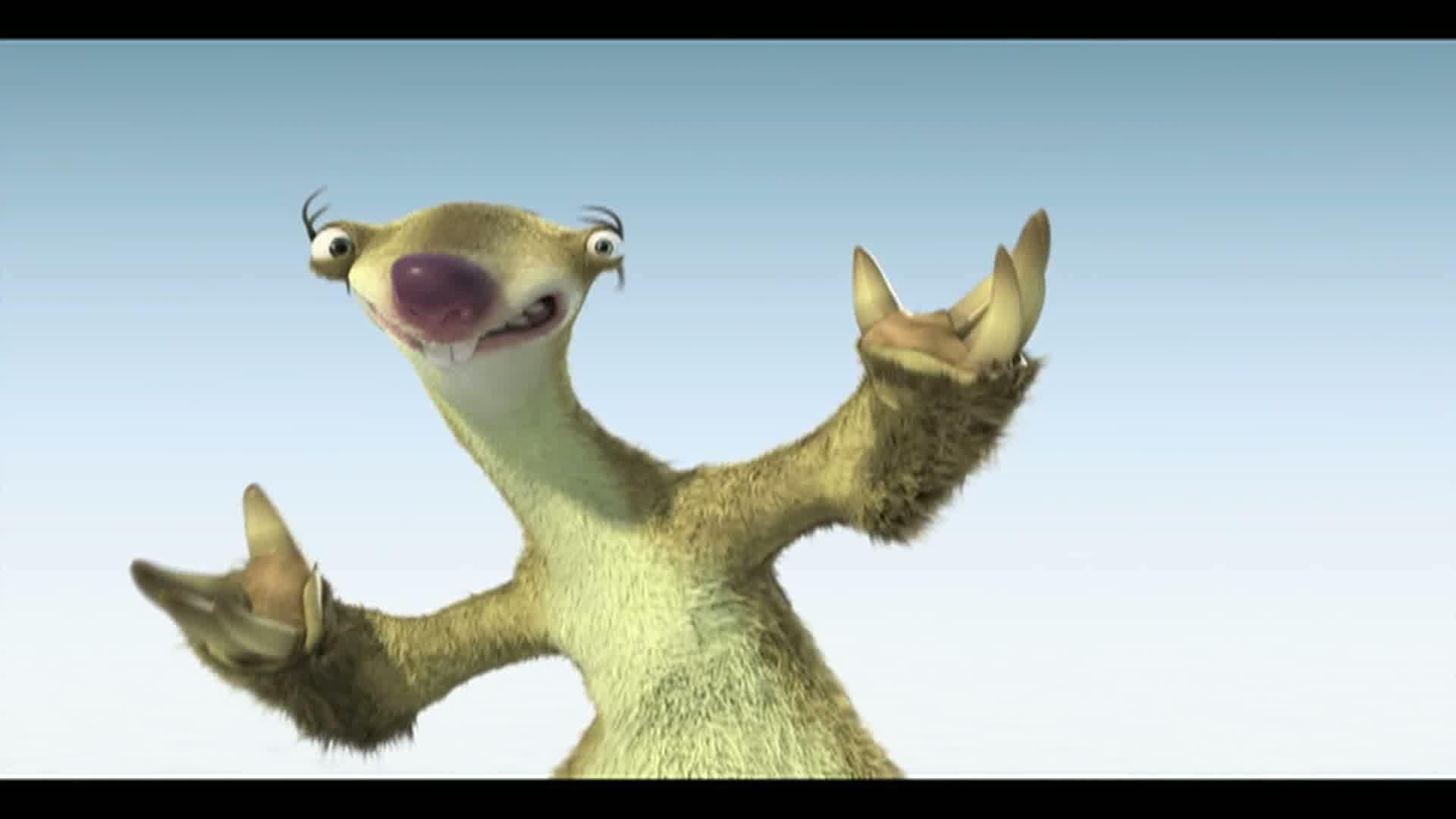 Sid eggcarrying sloth sid from the Ice Age series 4K wallpaper download