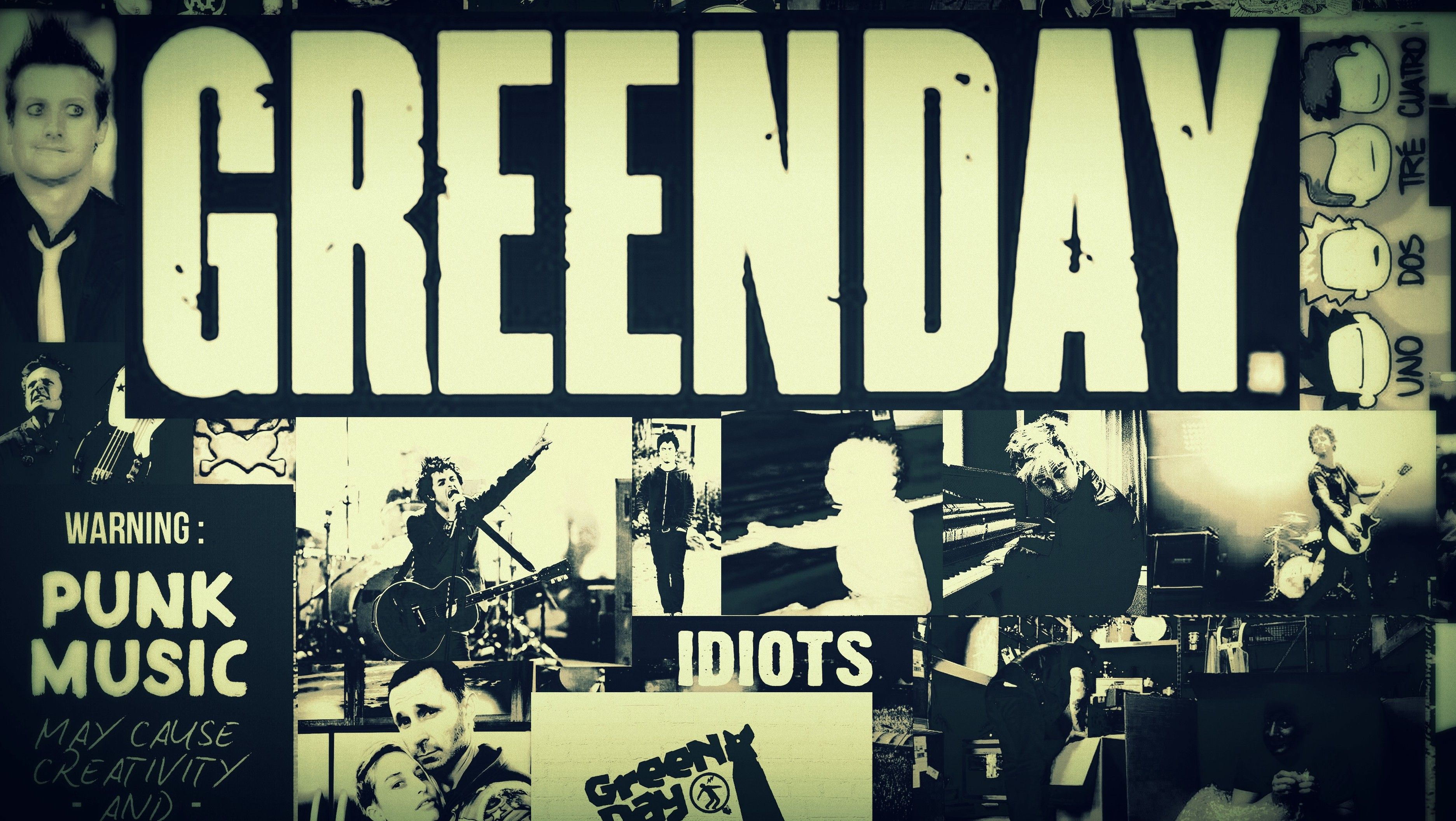 Green Day Collage Day Wallpaper