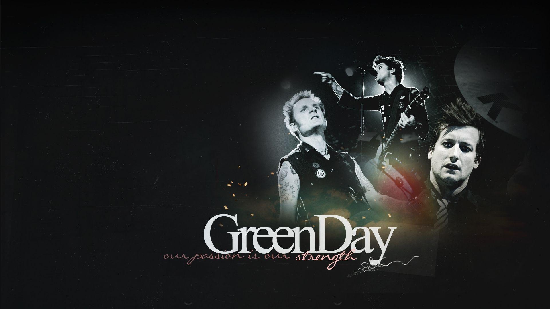 Download Wallpaper 1920x1080 green day, band, letters, concert