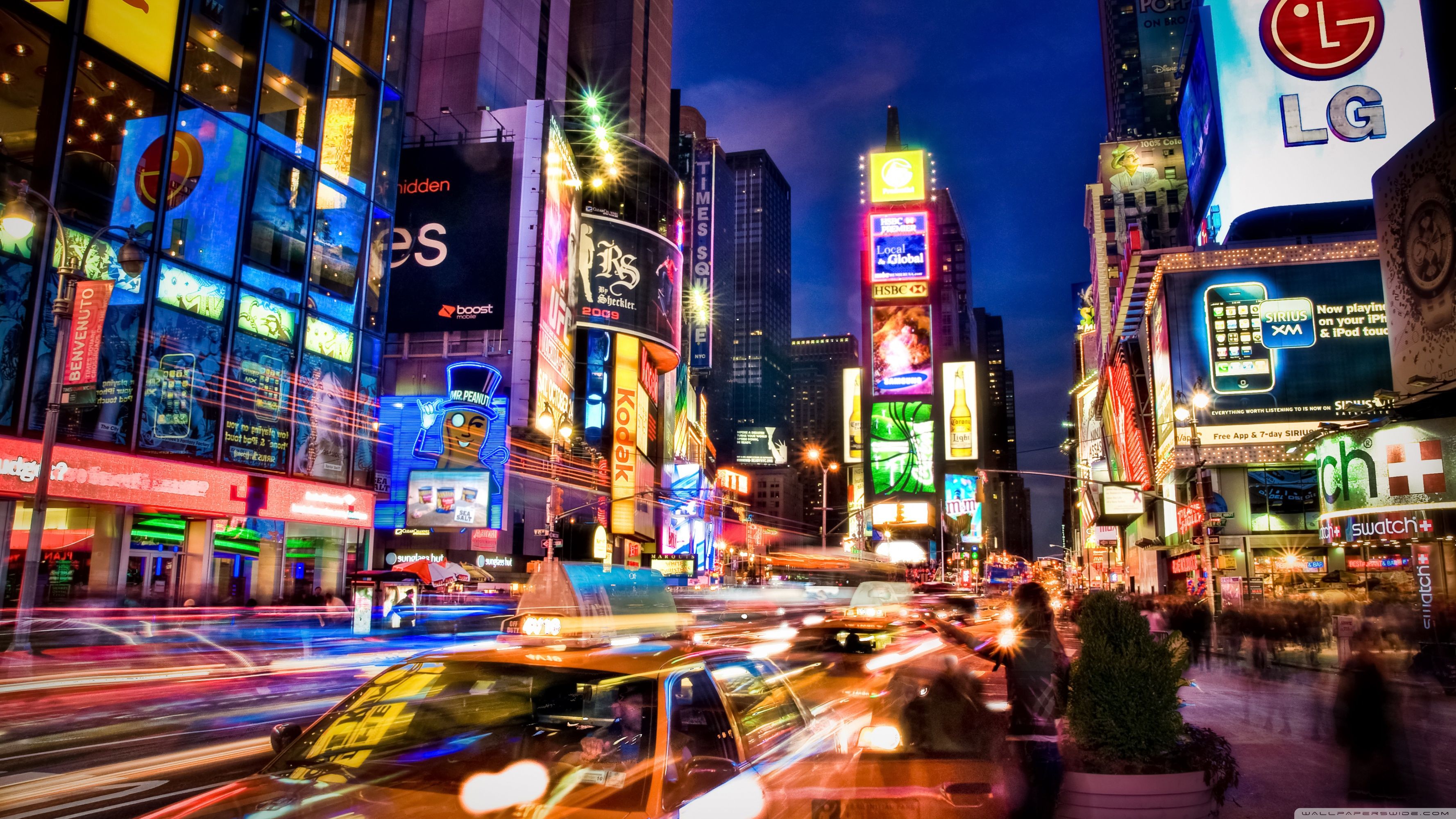 New York City At Night Ultra HD Desktop Background Wallpaper for 4K UHD TV, Tablet