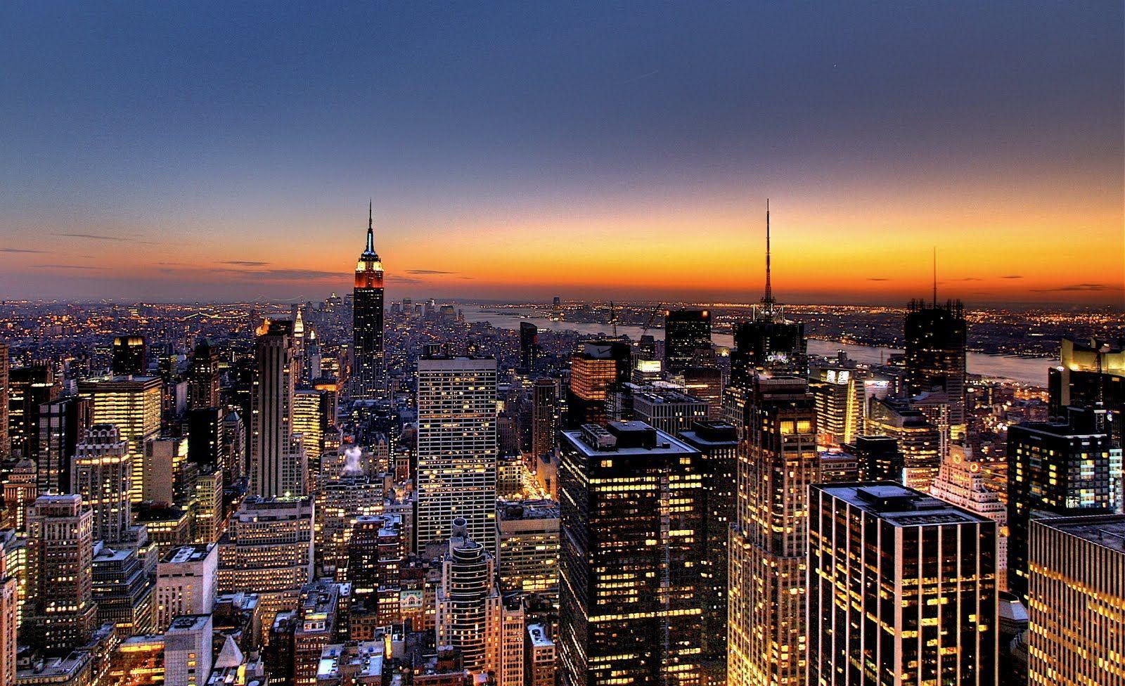 New York City Skyline Wallpaper HD Desktop Wallpaper. New york wallpaper, New york night, Nyc skyline
