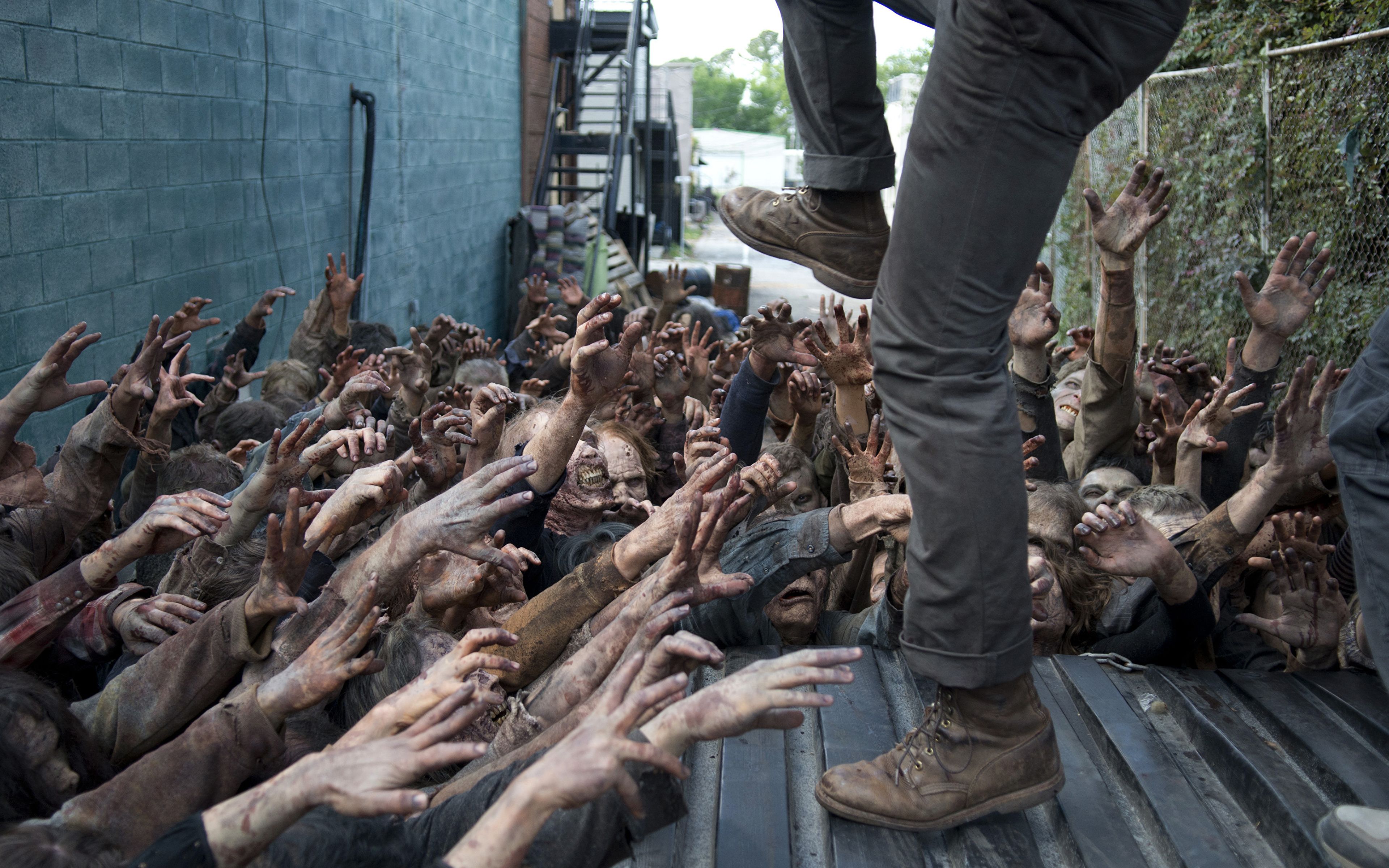 The Walking Dead TV Zombie Legs Movies Hands 3840x2400