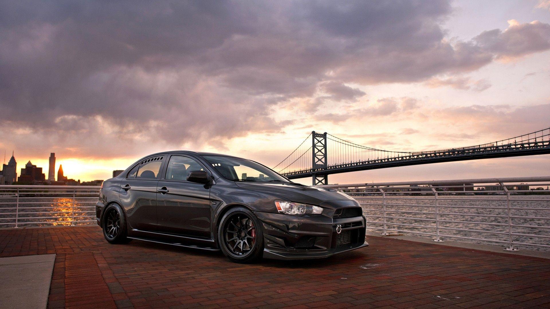 Lancer evolution x tuned black stance sea wallpaper. AllWallpaper