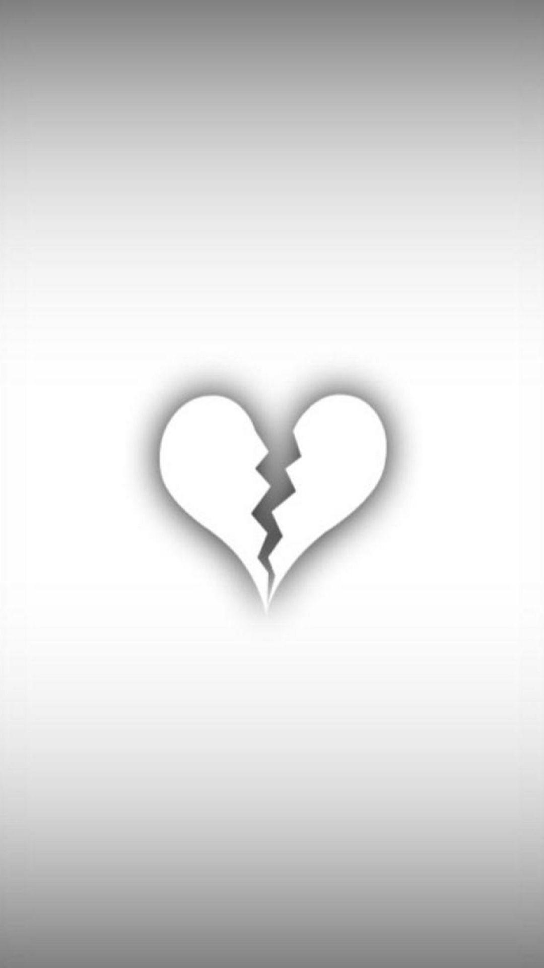 White Broken Heart Android Wallpapers free download