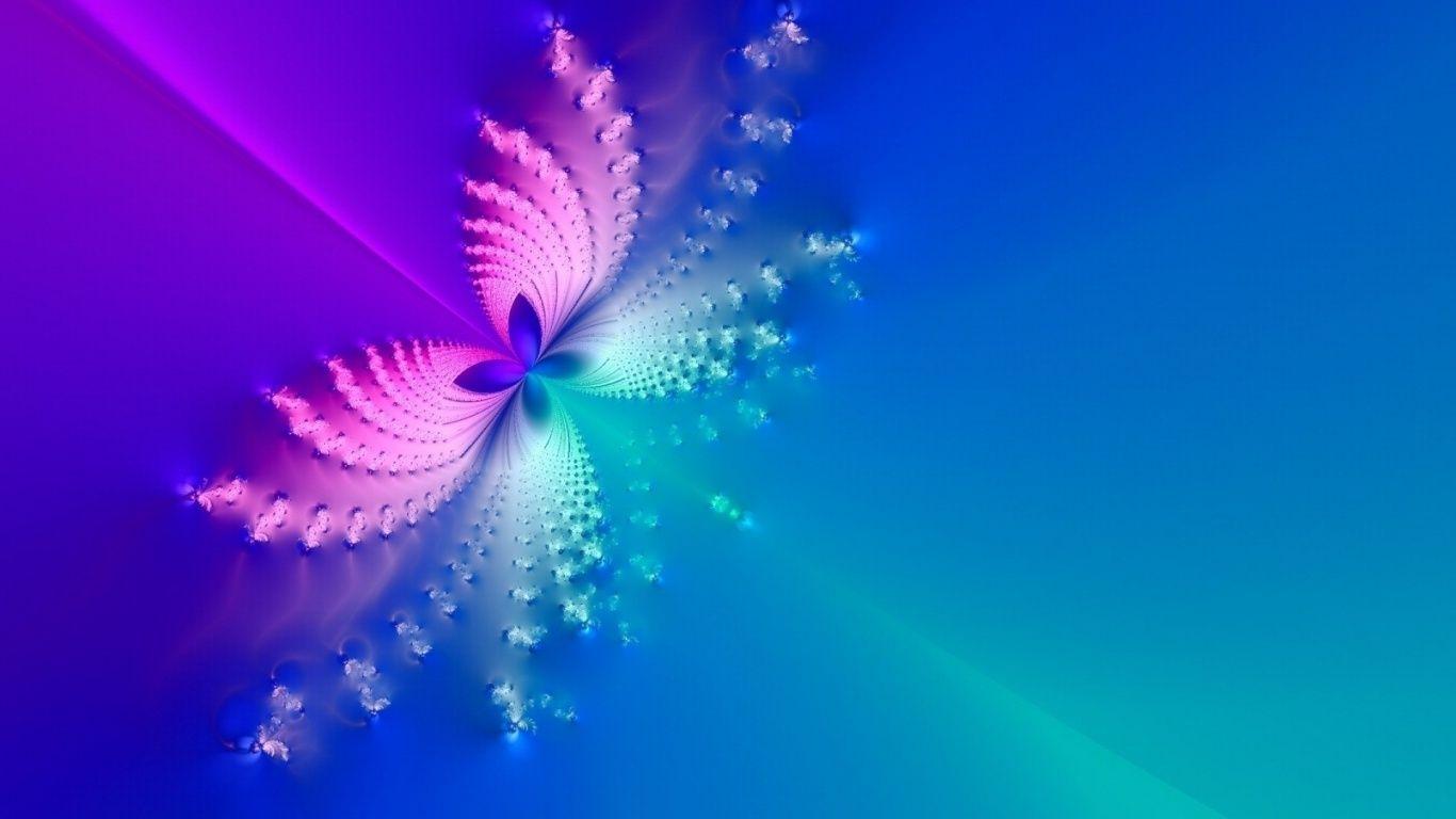 Blue & Pink Butterfly Abstract desktop PC and Mac wallpaper