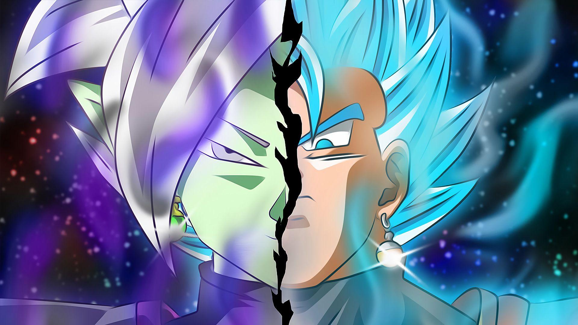 Vegito Super Saiyan Blue vs Fusion Z. Wallpaper