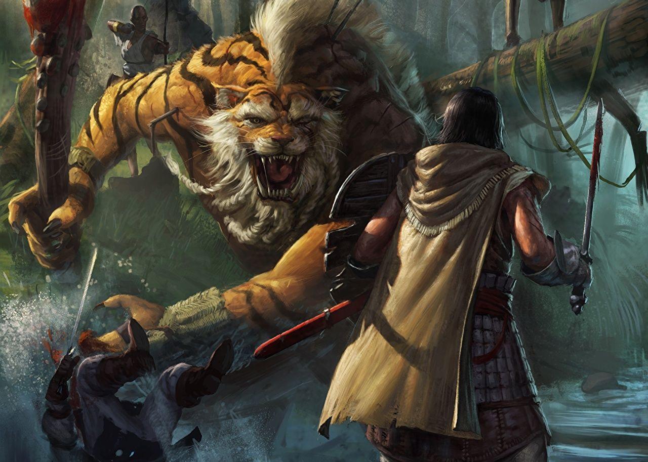 image Swords Monsters Man Warriors Prime World Fight Fantasy Games