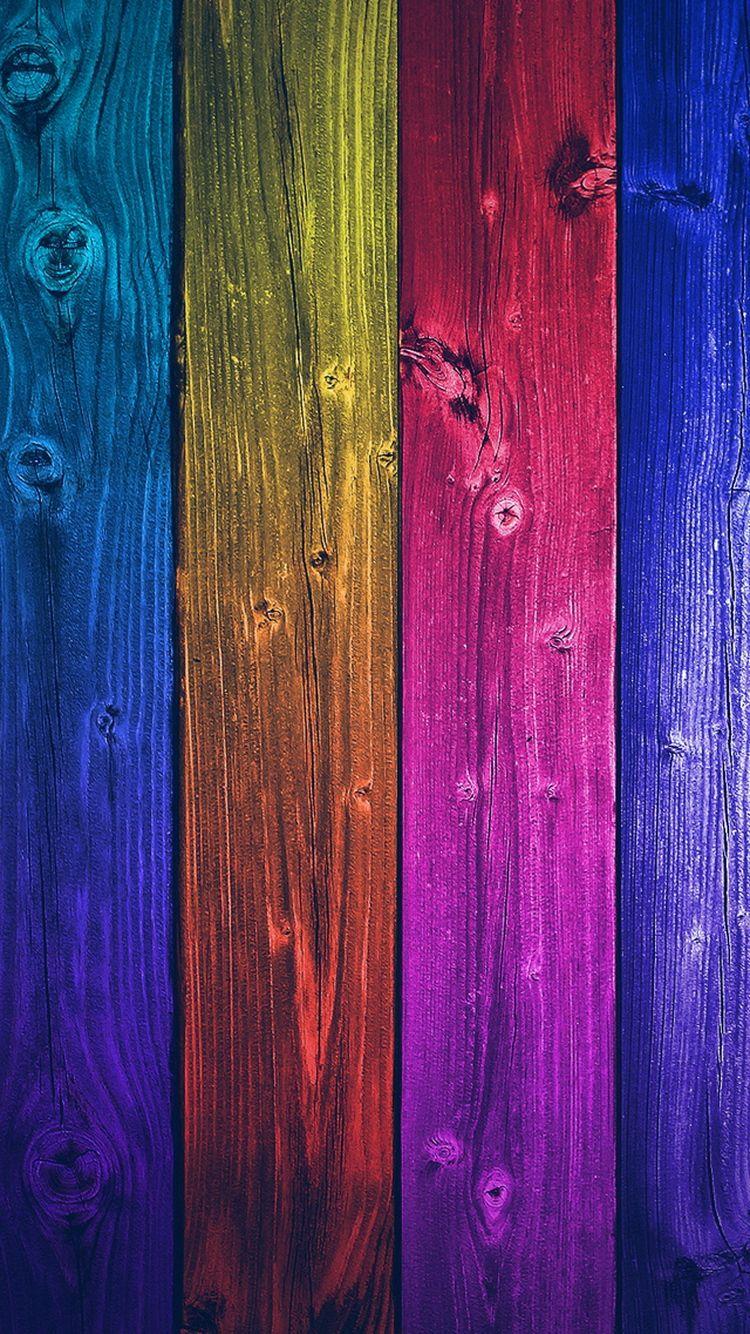 Colorful Wood Tiles Vertical iPhone 6 Wallpaper HD Download