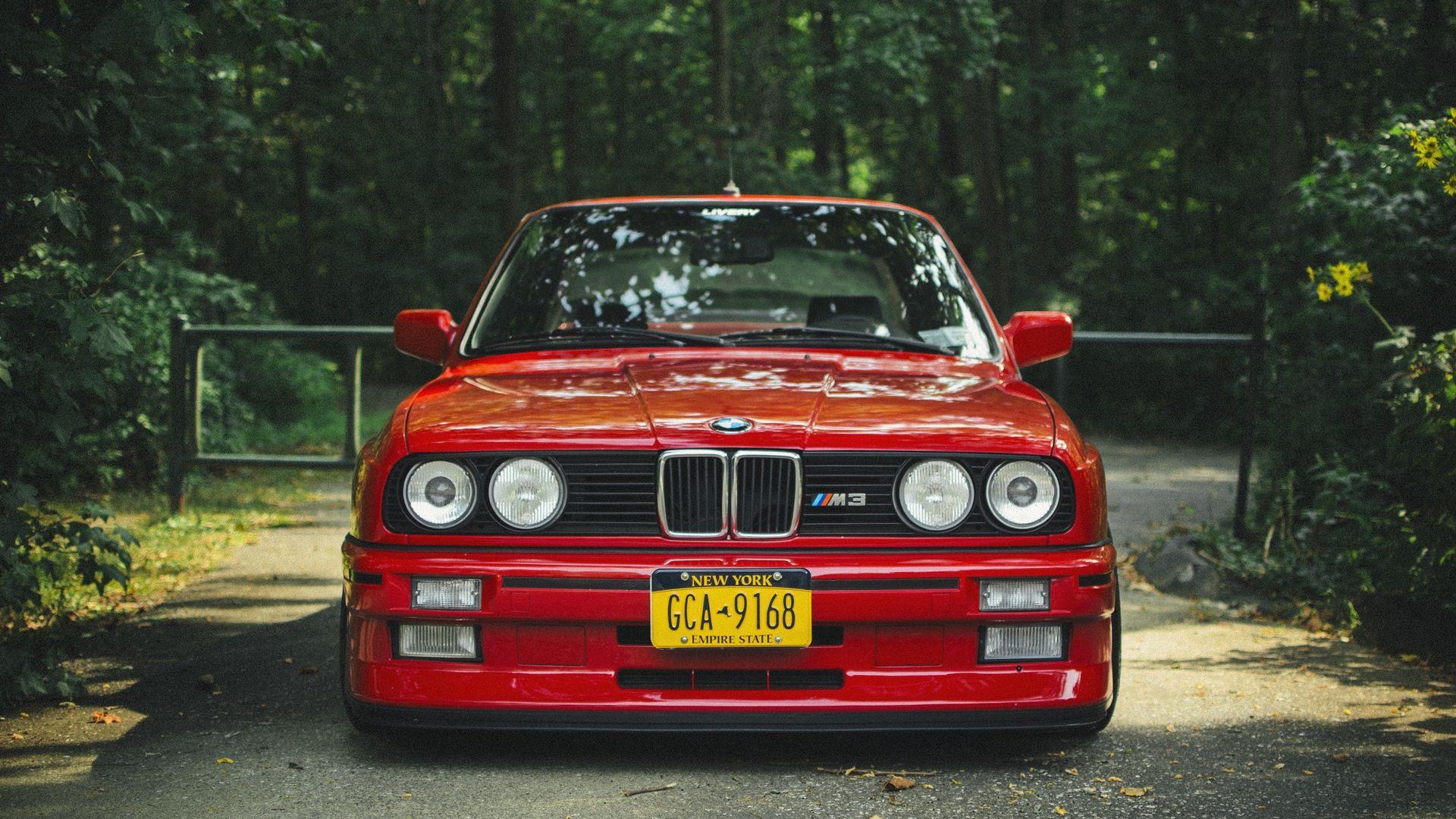 Download wallpaper 1920x1080 bmw, e m red, tuning full hd, hdtv