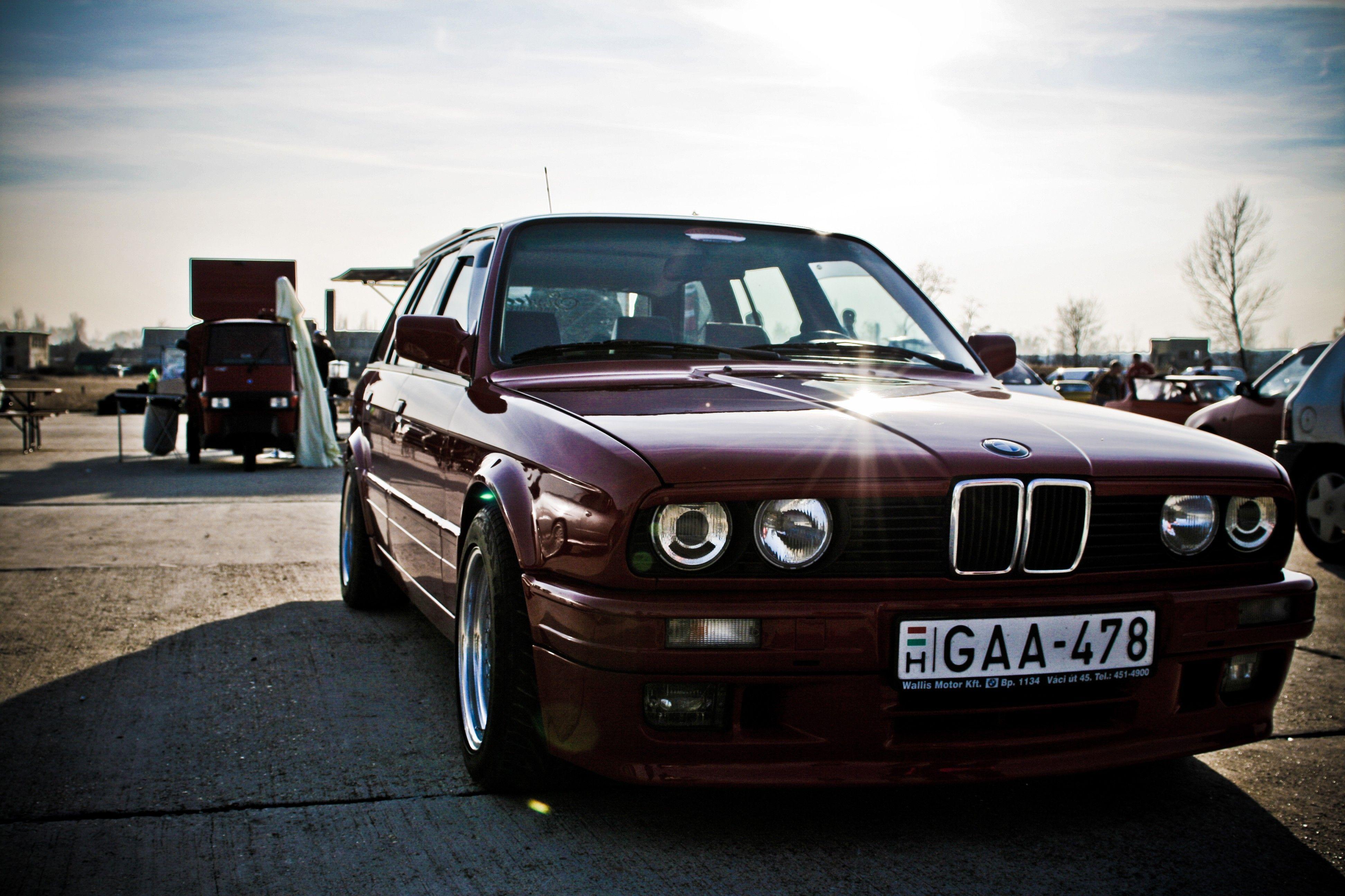 bmw bmw e30 car sports car red wallpaper and background