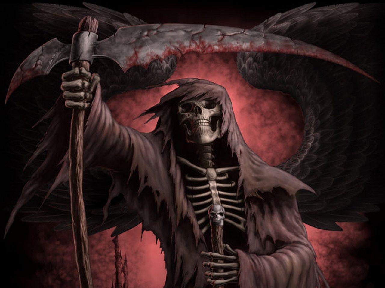 The Grim Reaper, also known by his actual name as Death, is the god