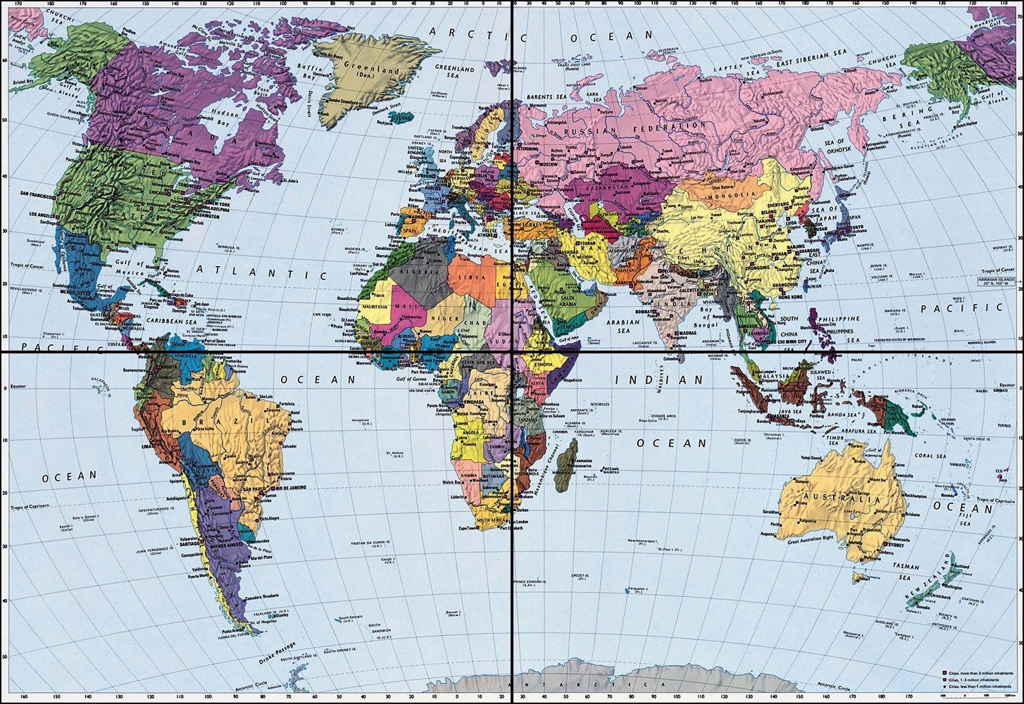 Political World Map High Resolution world political map wallpaper at