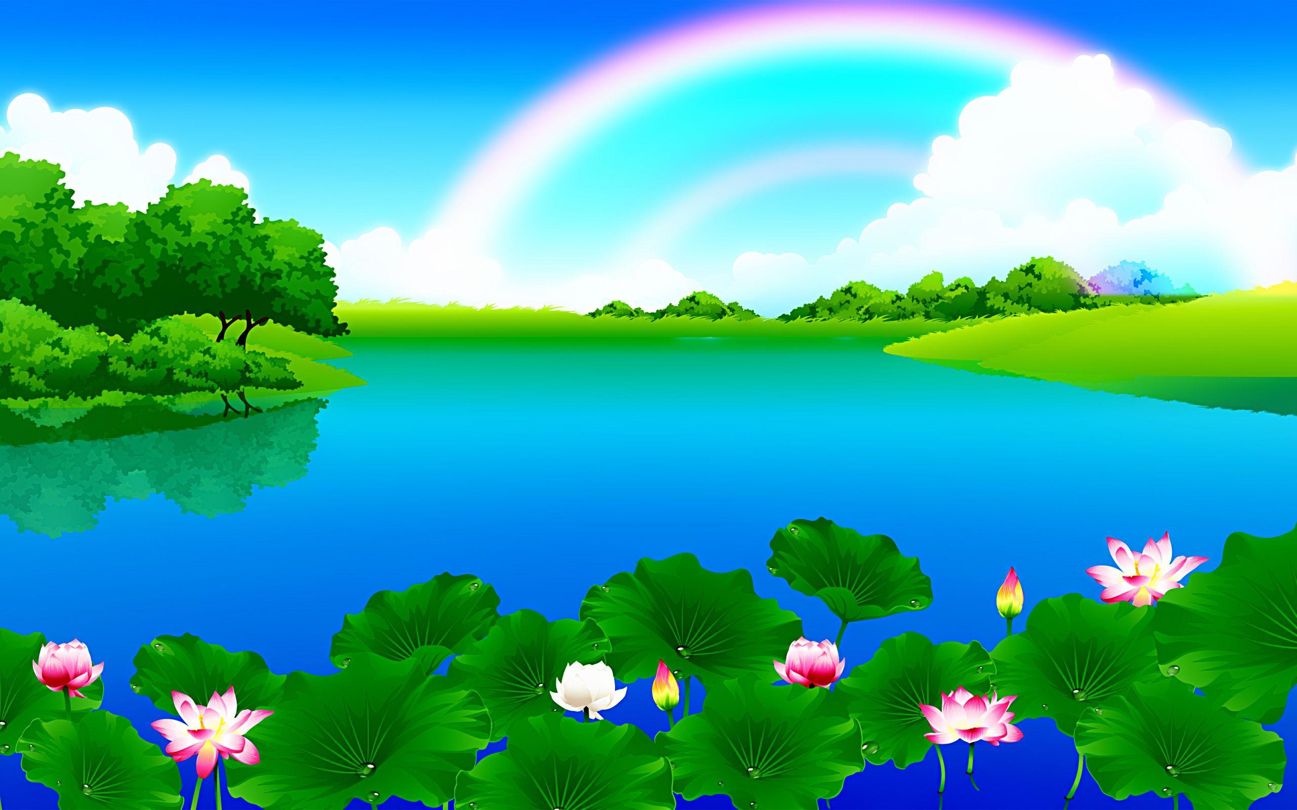 Cartoon Nature Wallpaper HD Photo Landscape Clip Art On Of Androids