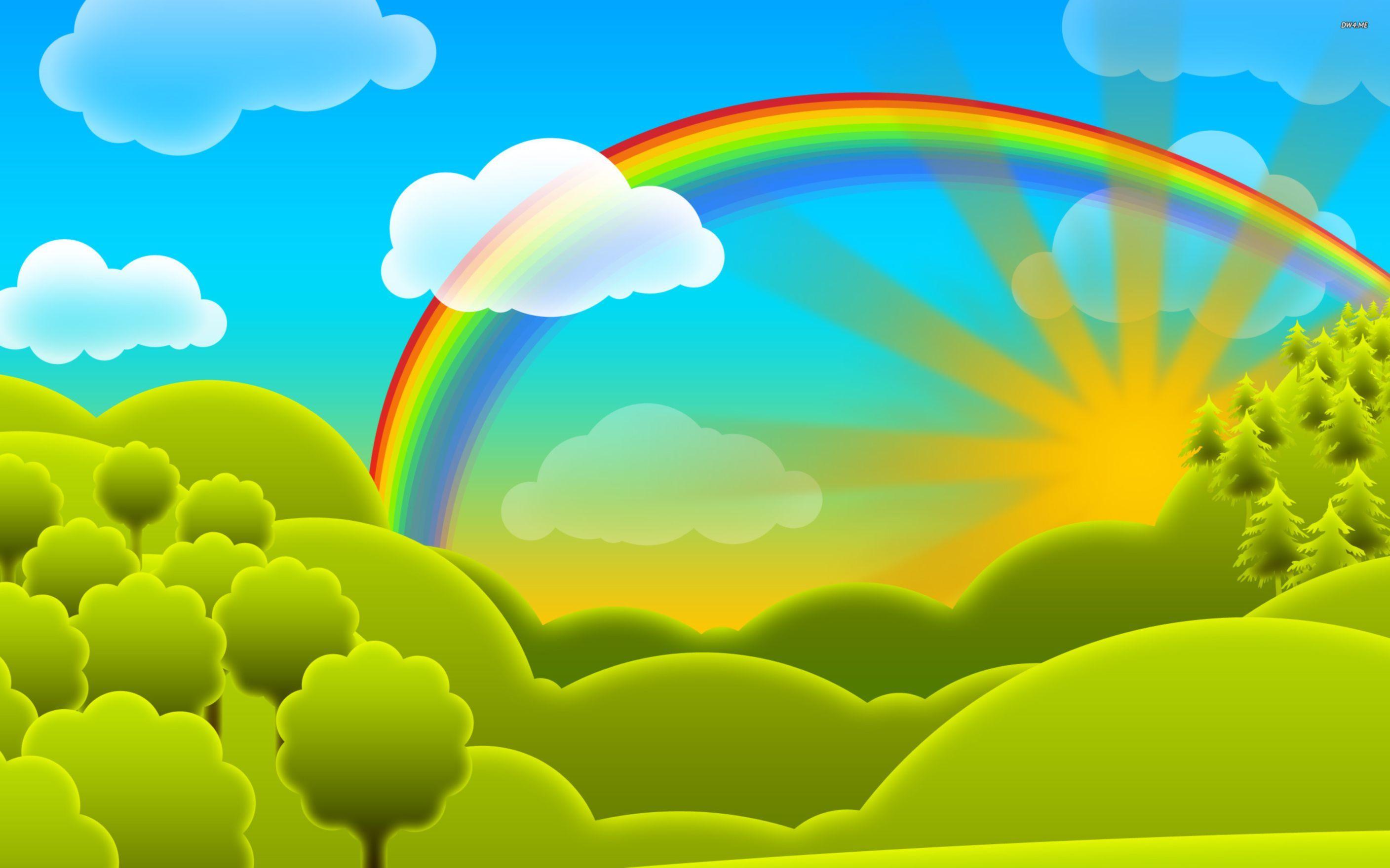 Rainbow Full HD Cartoon Free Wallpaper: Desktop HD Wallpaper