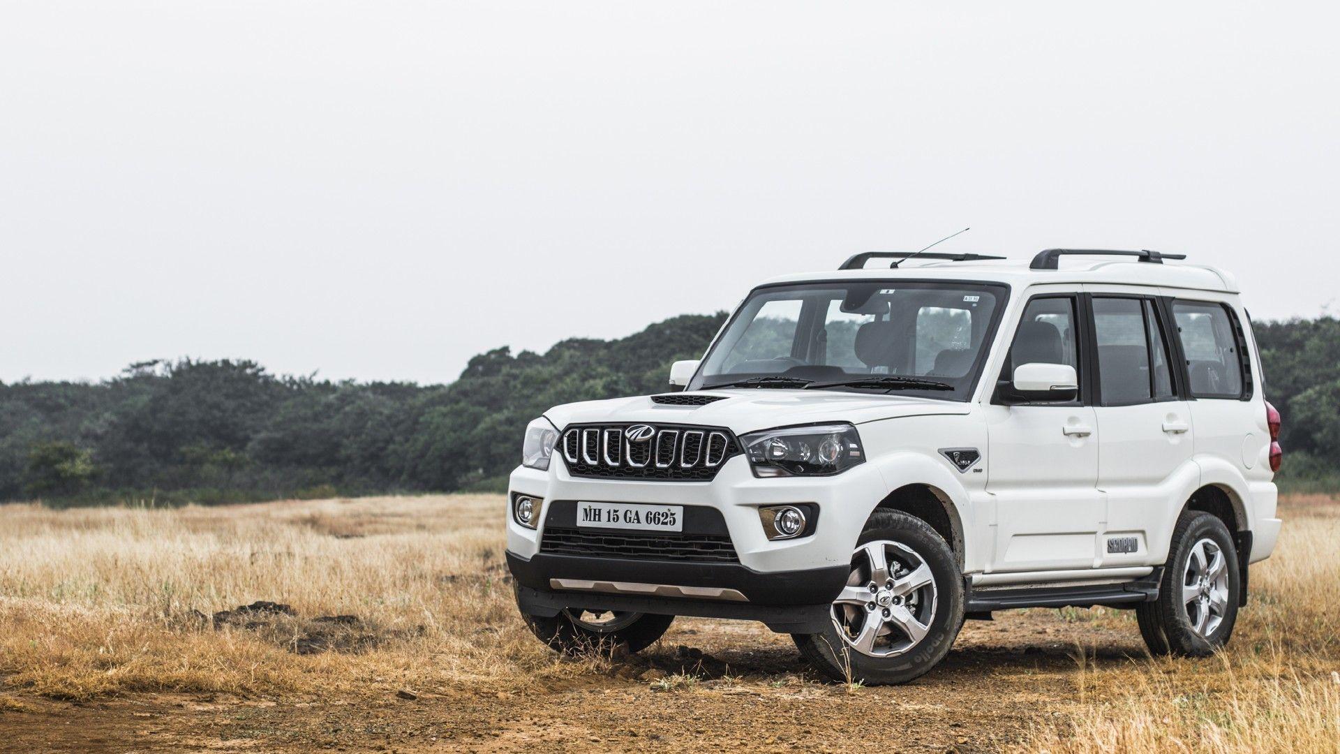 mahindra scorpio white wallpaper