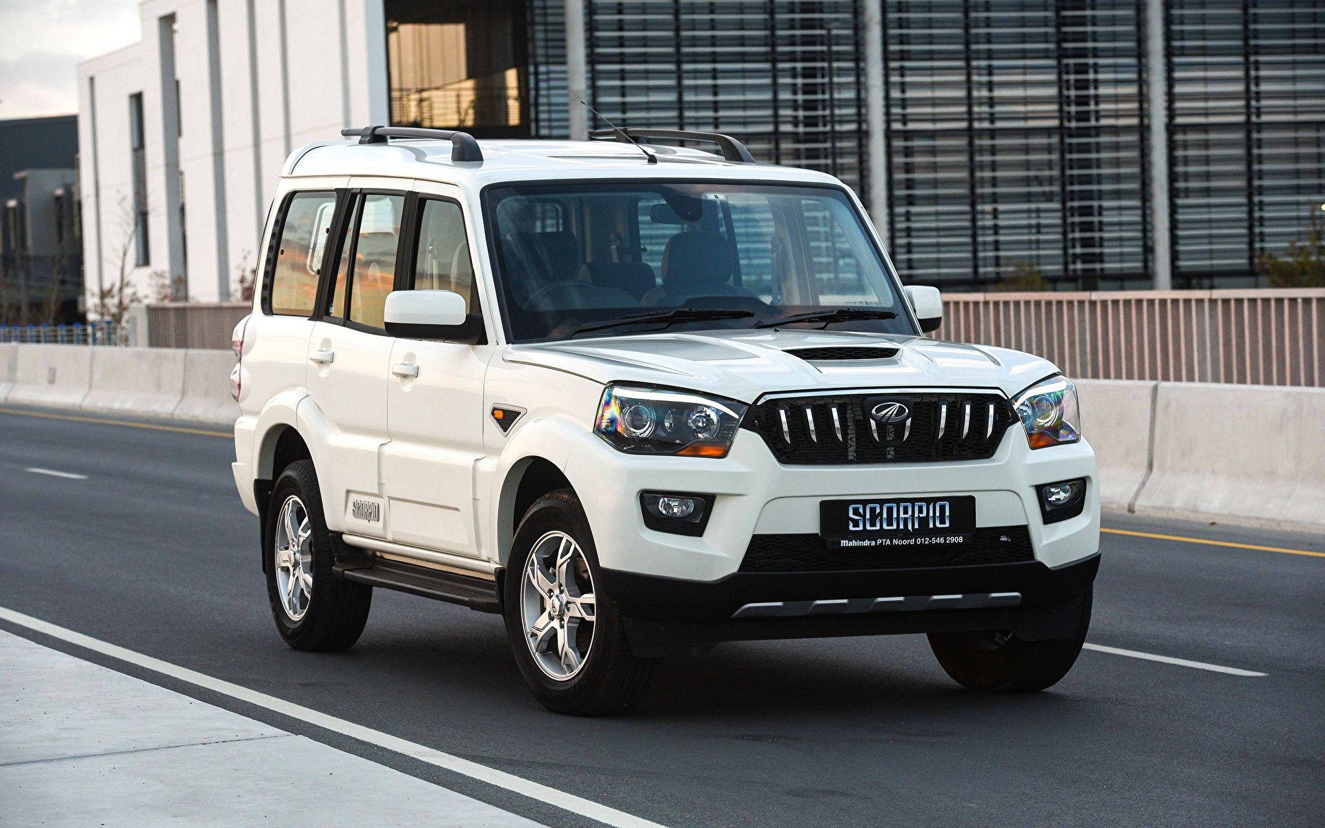 mahindra scorpio white wallpaper