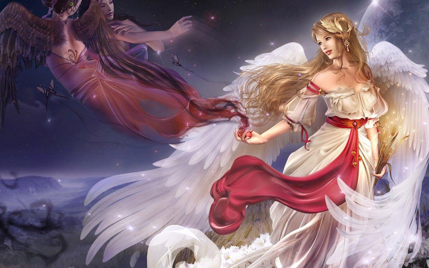 Beautiful Fantasy Angels Wallpaper 1440x900