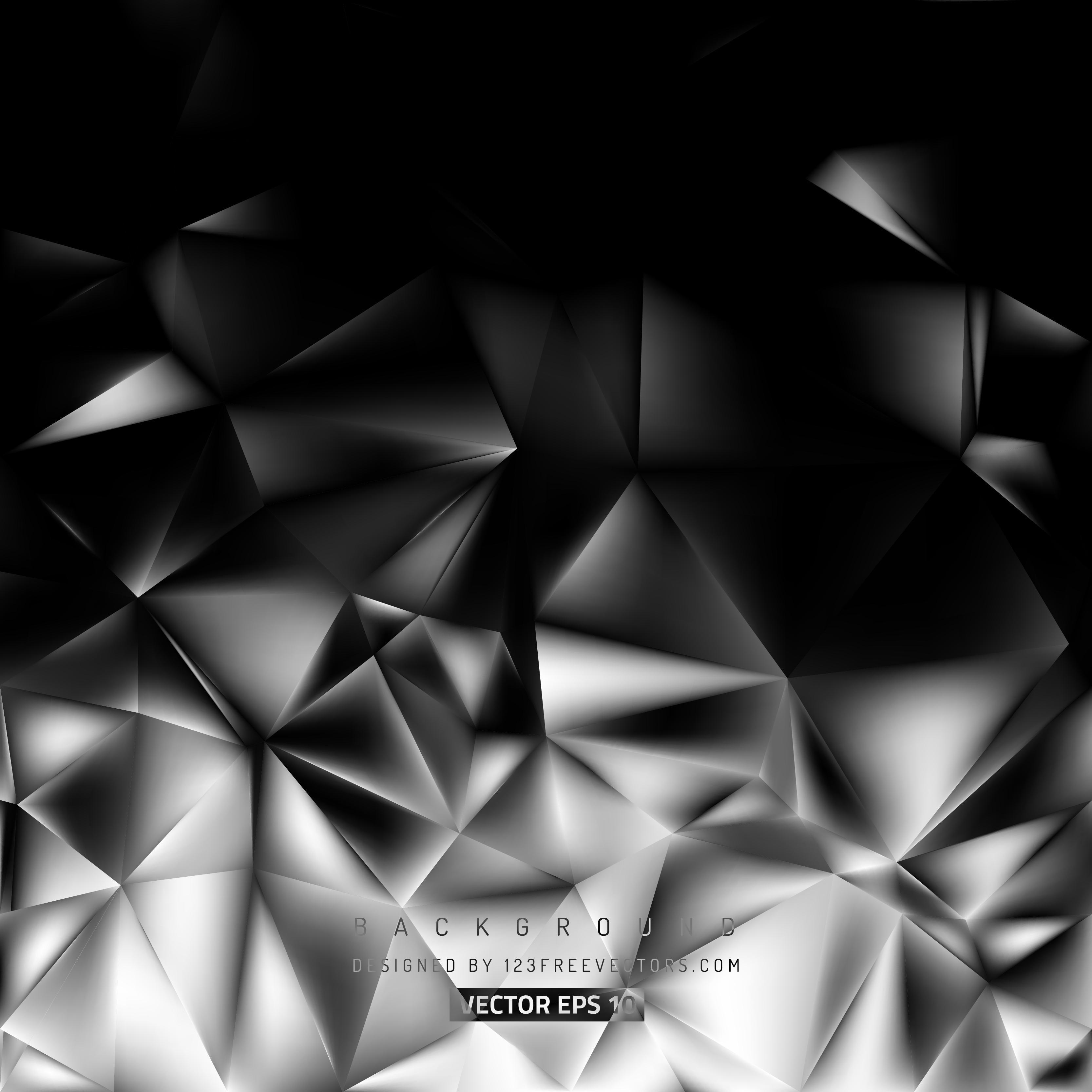 Black and Gray Polygon Background Freevectors