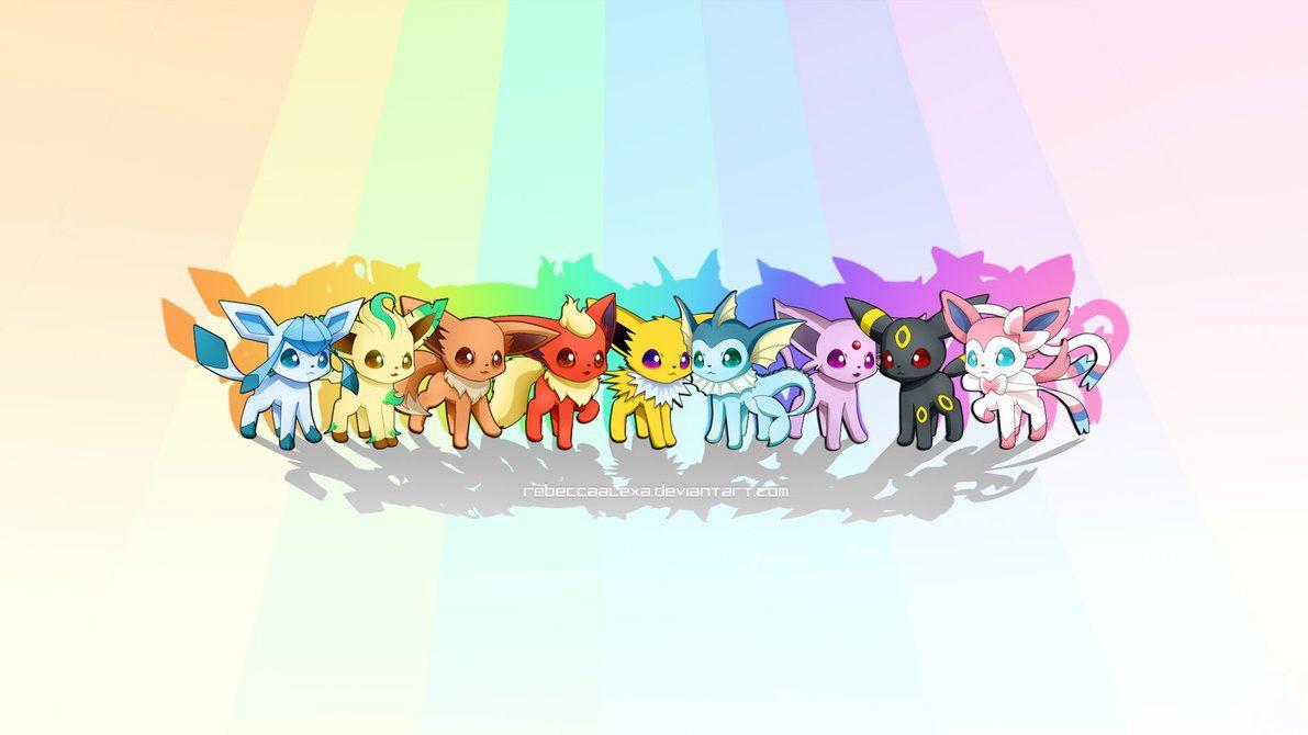 Eevee Pokemon Evolutions Wallpaper by NatuTorchic on DeviantArt