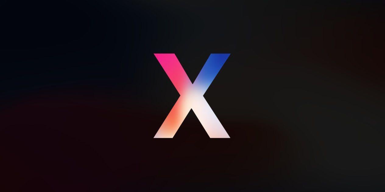 iPhone X. X symbol Wallpaper Black Background