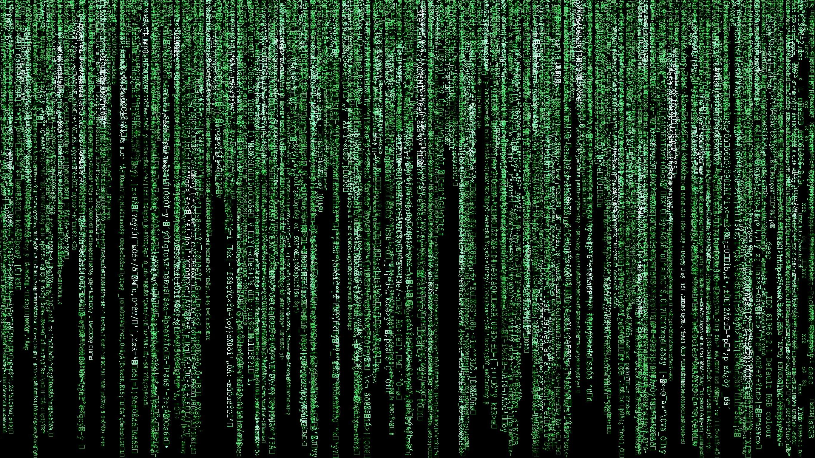 Text fake matrix wallpaper. PC