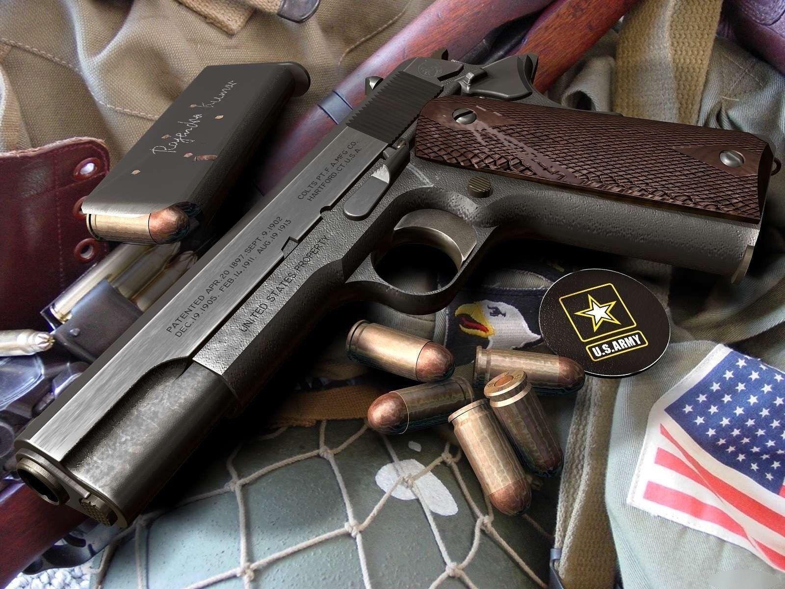 Colt 1911 HD Wallpaper. Background. Android