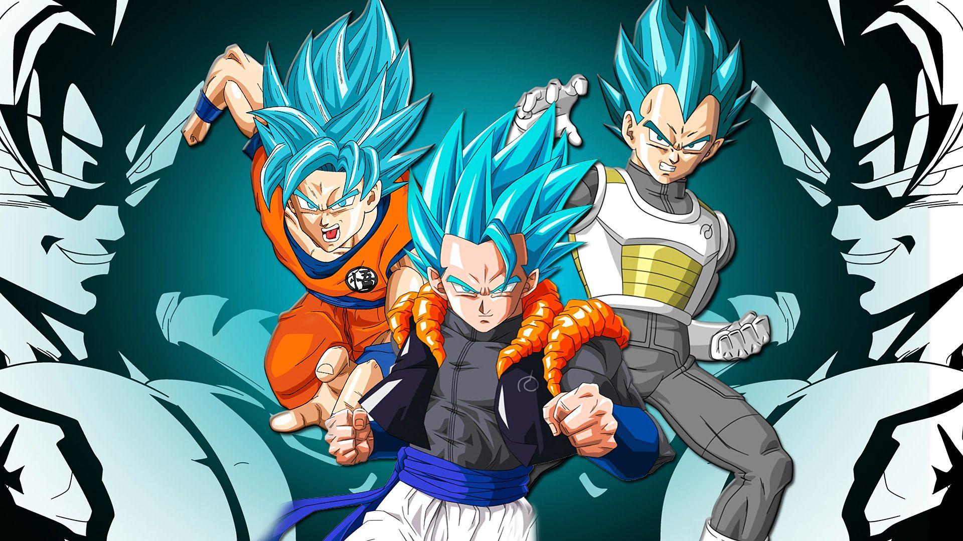 Super Saiyan Blue Goku Vegeta Gogeta. Wallpaper