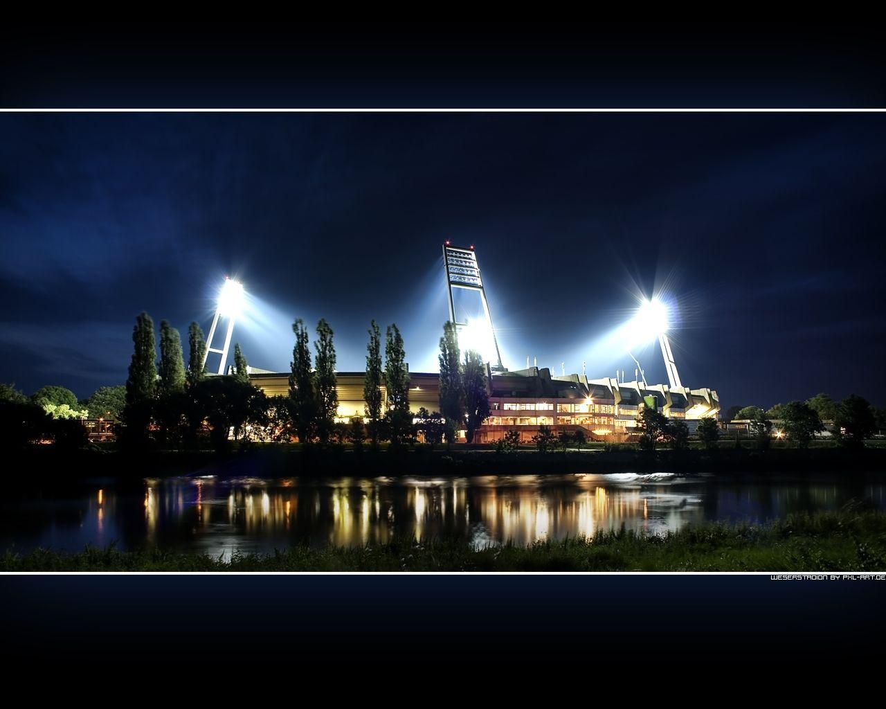 Signal Iduna Park BVB Stadium At Night Wallpaper free desktop. Epic