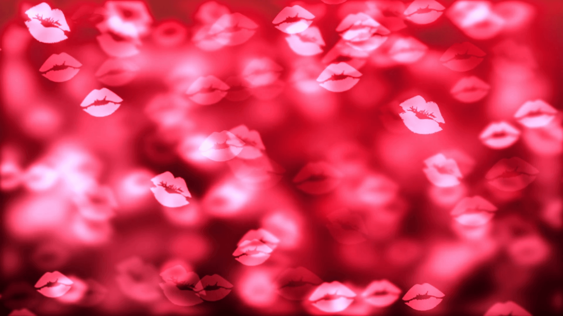 HD Loopable Background with nice abstract flying kisses Motion