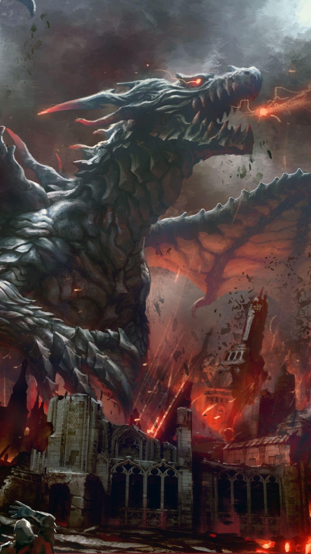 Fantasy Dragon (1080x1920) Wallpaper