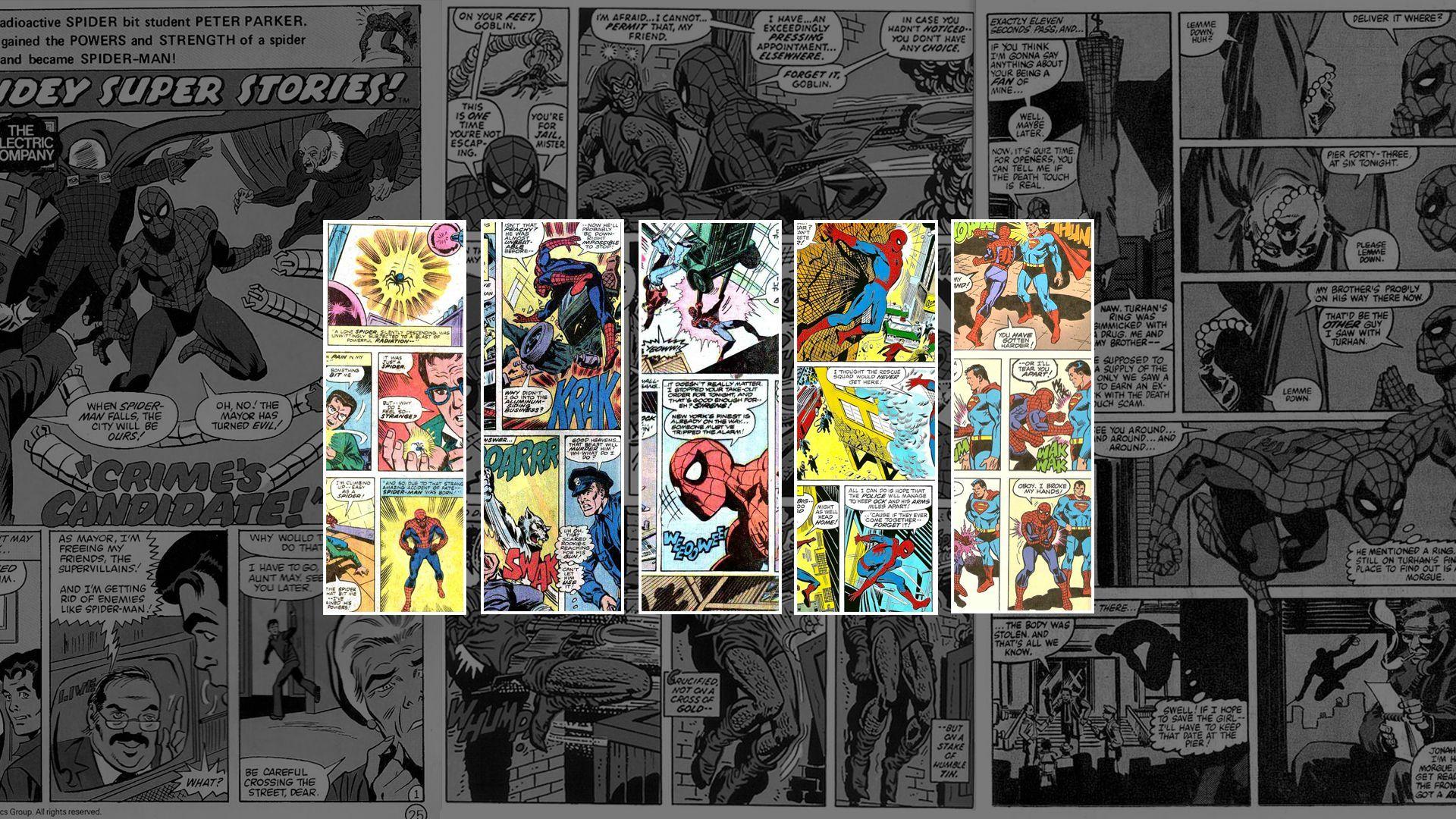 Spiderman Comic strip (in color) (1920x1080)