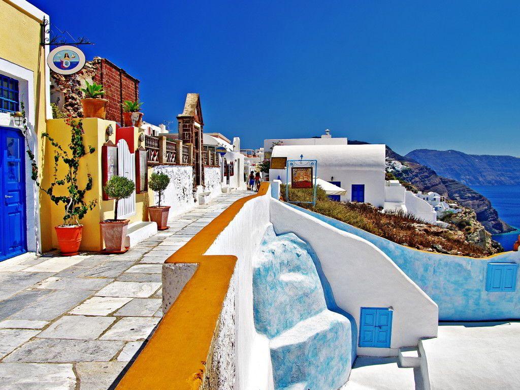 Greece Oia Santorini HD Wallpaper