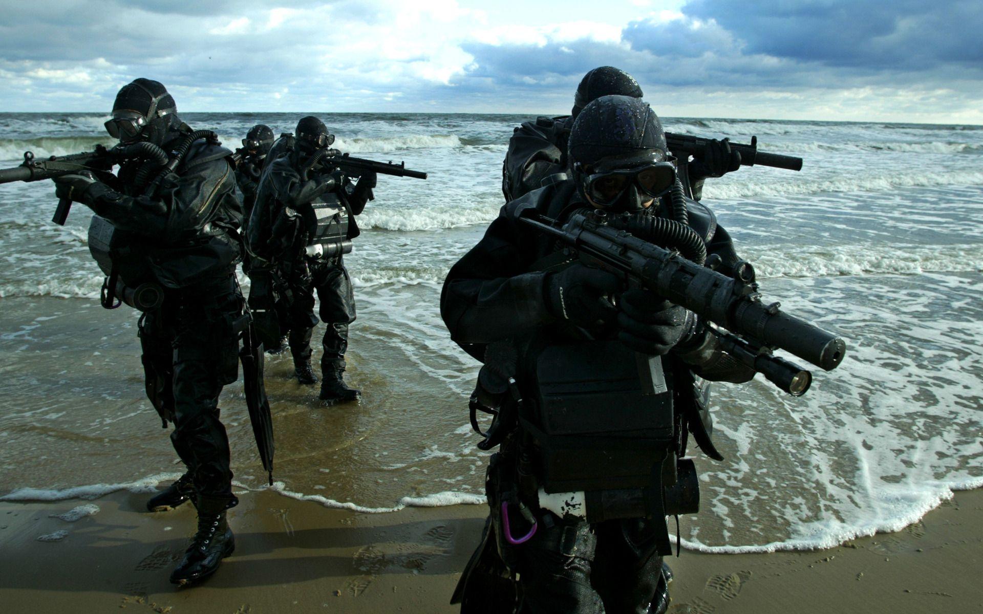 Nave Seals Wallpaper Marine Commandos Combat Swimmers Sea Beach