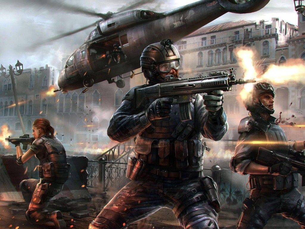 Wallpaper, war, battle, weapon, artwork, soldier, helicopters, army