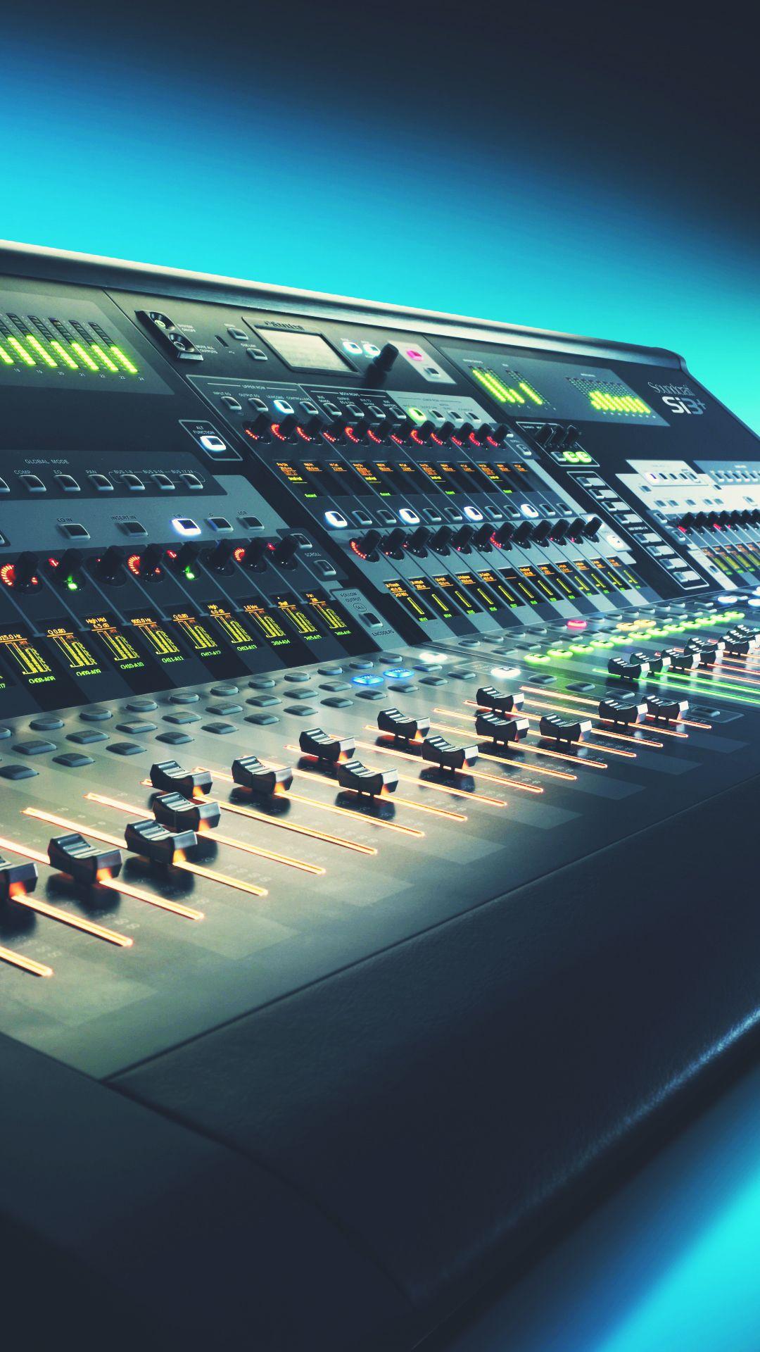 Digital Mixing Console Music Studio Android Wallpaper free download