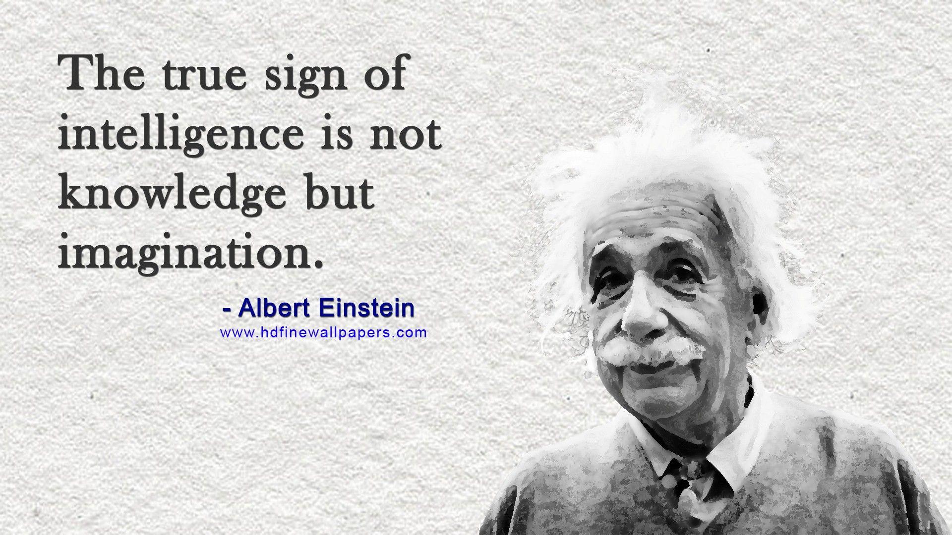 New Quote on Knowledge and Imagination HD Wallpaper By Albert