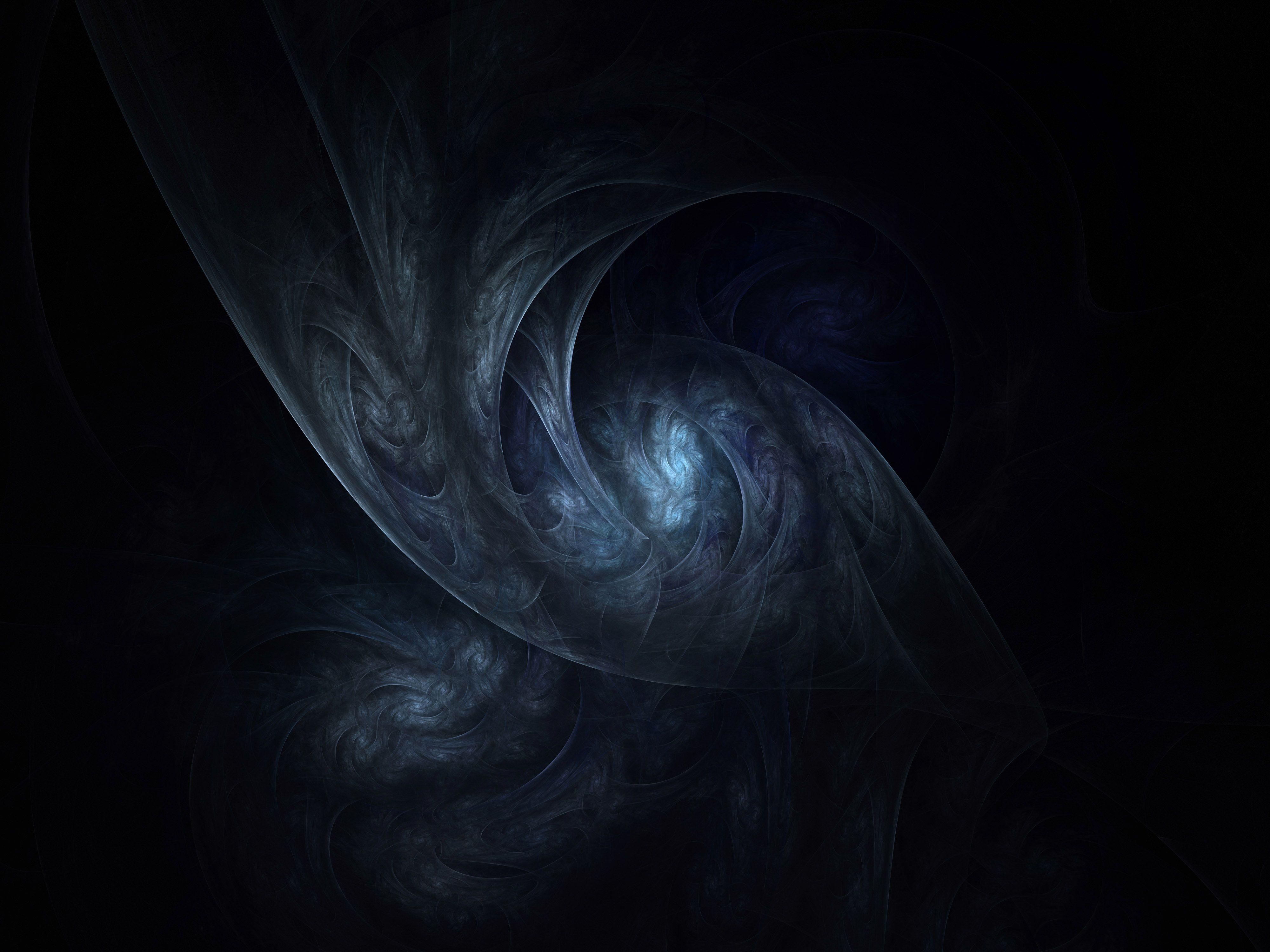 fractal texture dark web abstract nether world abyss blue grey light