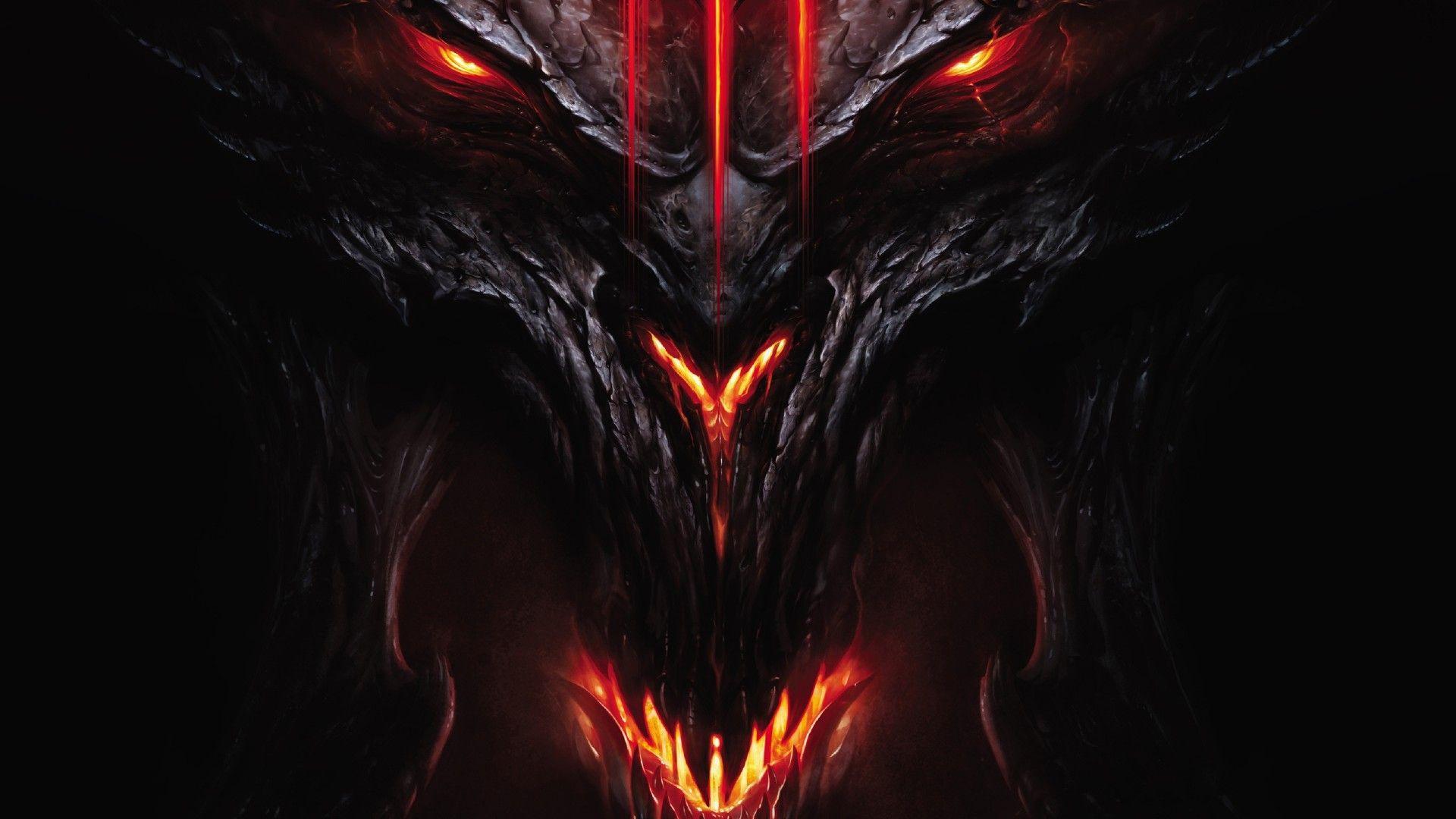 Download 1920x1080 HD Wallpaper diablo logo demon hell evil fire