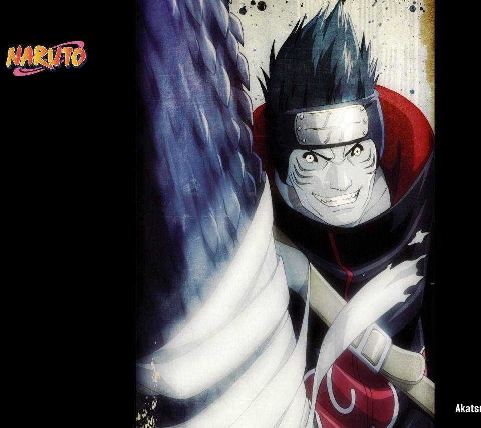 Download wallpaper Naruto, ninja, Akatsuki, grin, sword, teeth