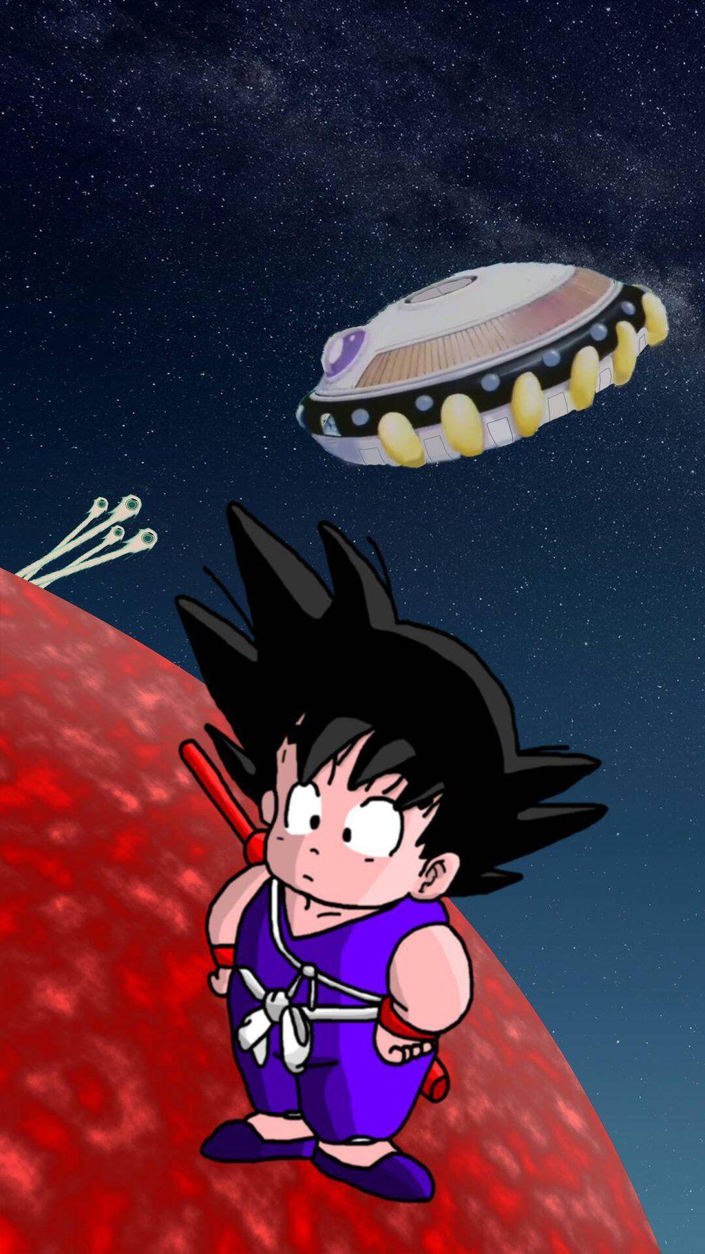hd phone wallpaper(1080x1920)goku and planet veget