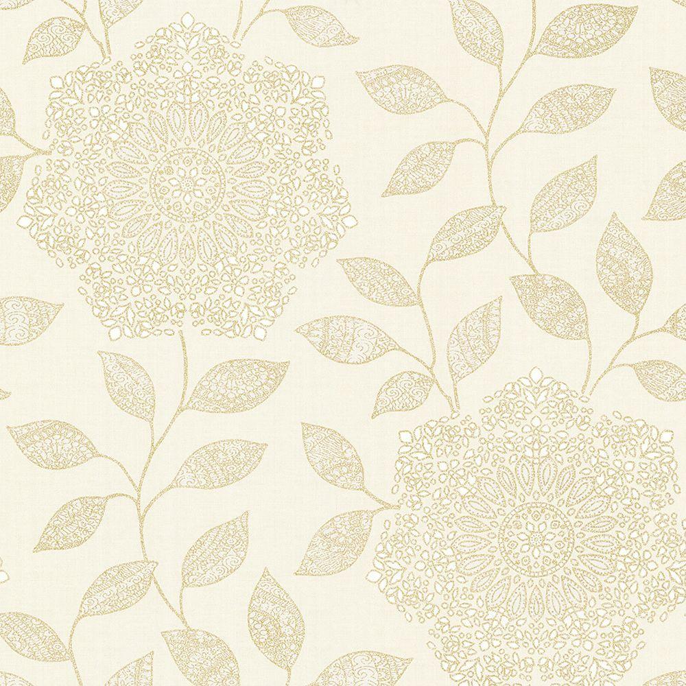 Kenneth James Shirazi Cream Bohemian Floral Wallpaper Sample 2618
