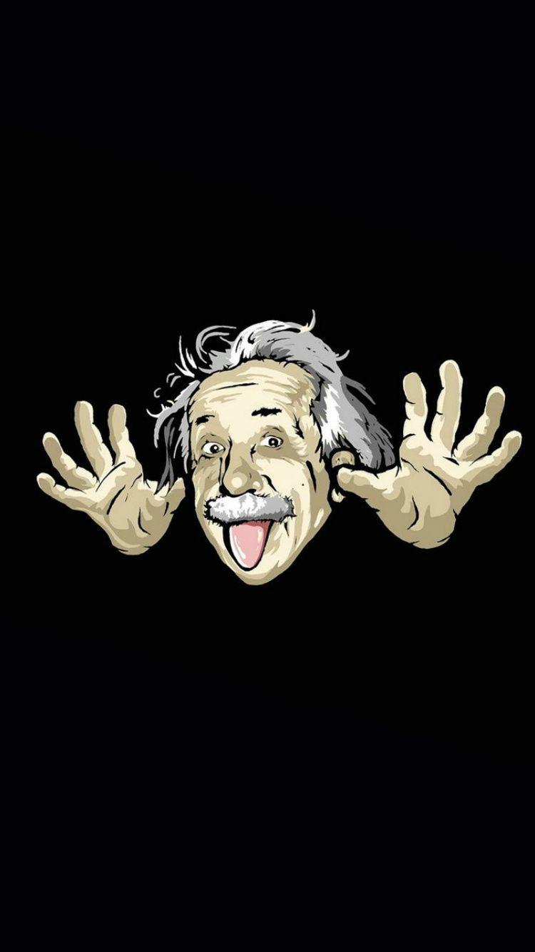 Albert Einstein 750 x 1334 Home Screen Wallpaper available for free