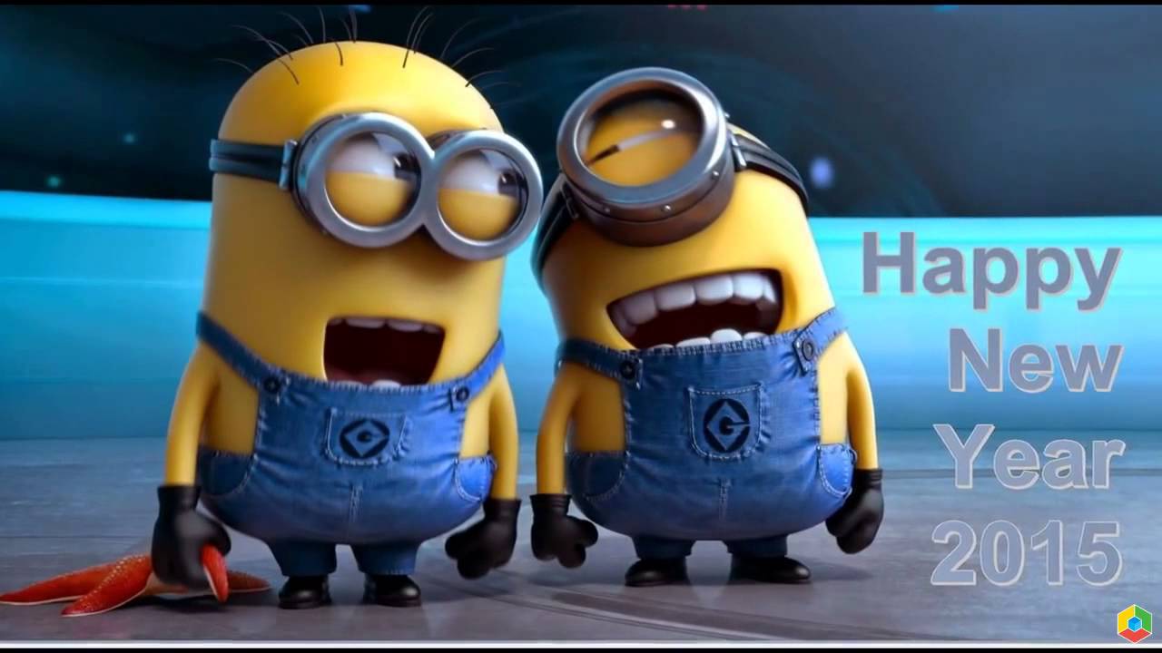 Funny Minions Happy New Year 2015 Animated 3D Wallpaper & HD Picture1