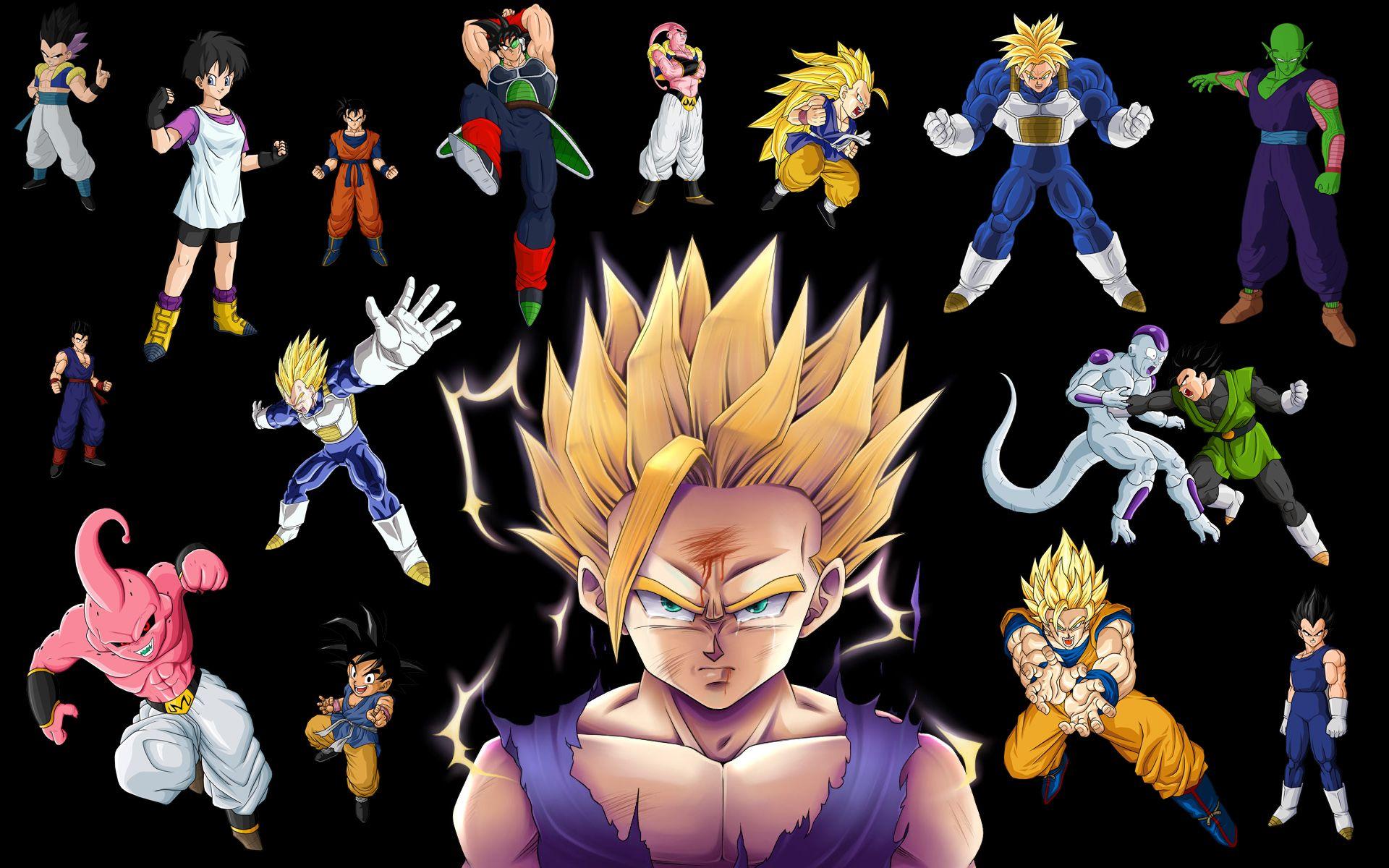 Vegeta, Buu, Son Goku, Frieza, Videl (Dragon Ball), Son Gohan