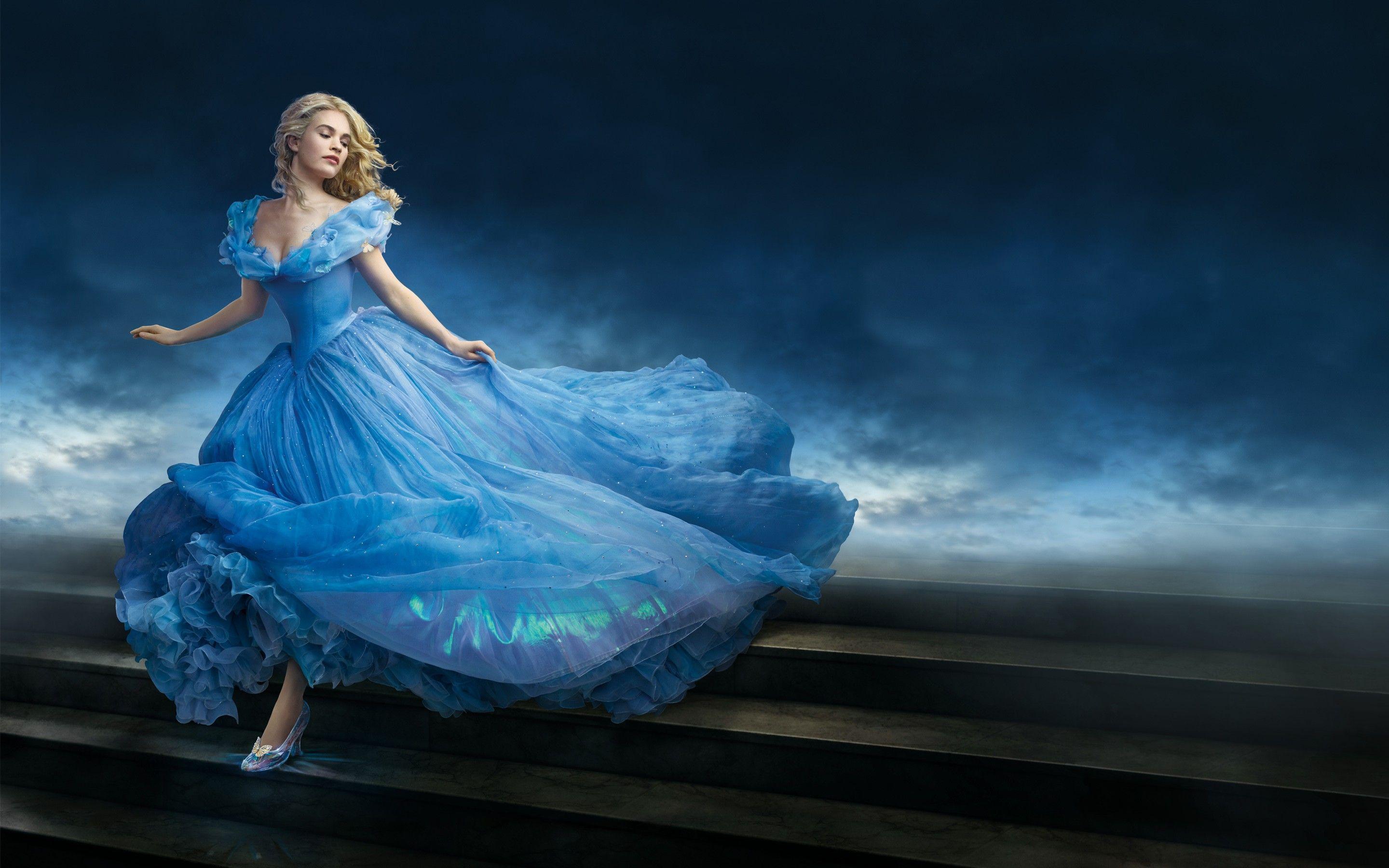 Lily James In Cinderella, HD Movies, 4k Wallpaper, Image