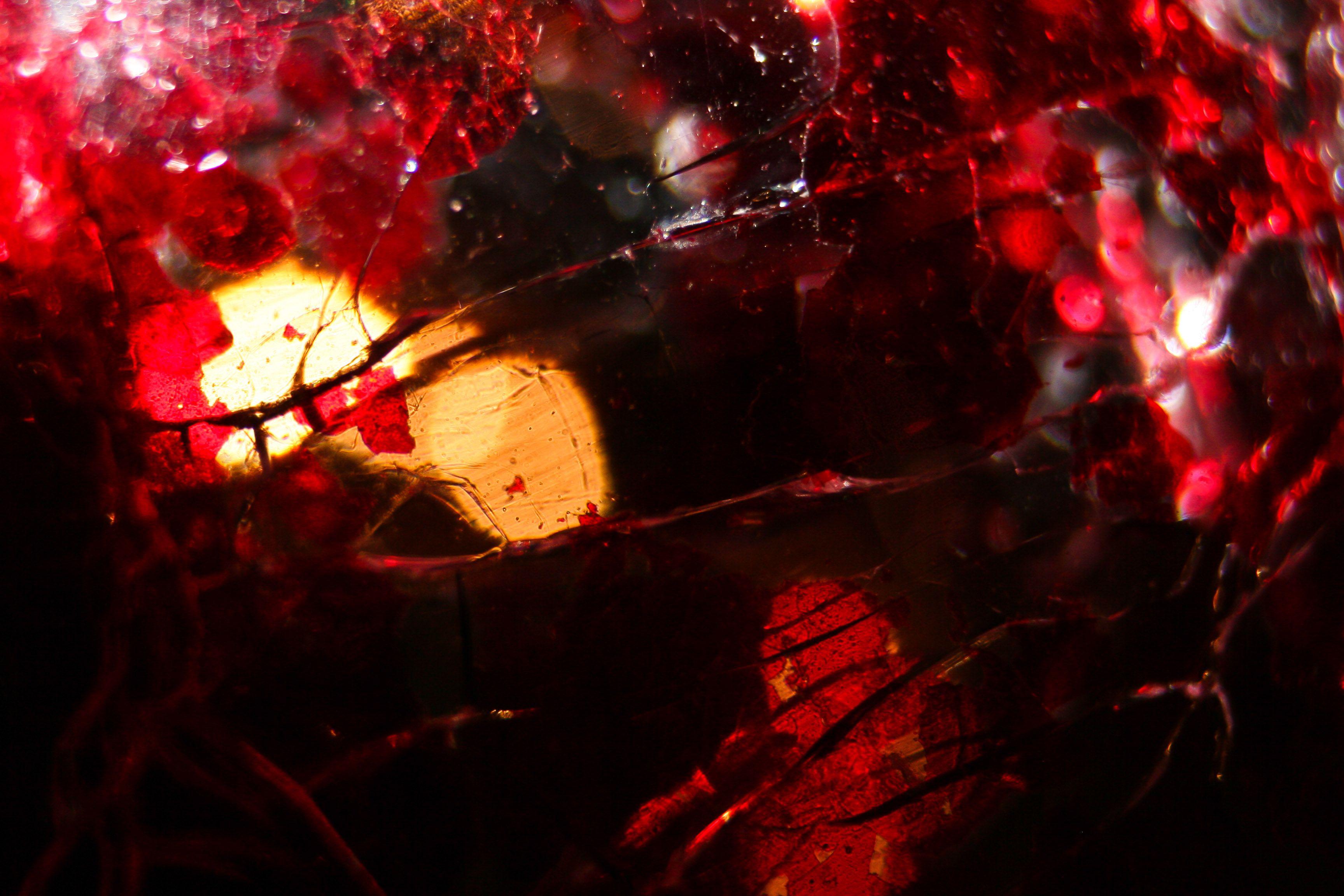 Red Cracked Glass Texture wallpaper background dark broken shattered